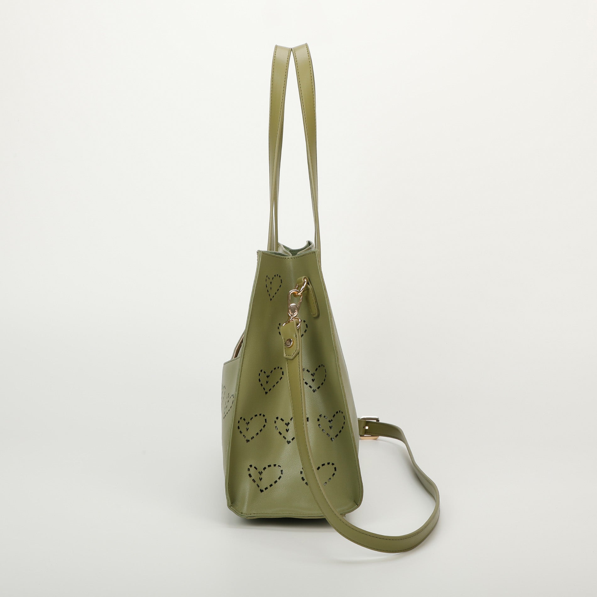 Mimi Mua borsa shopping con cuore traforato