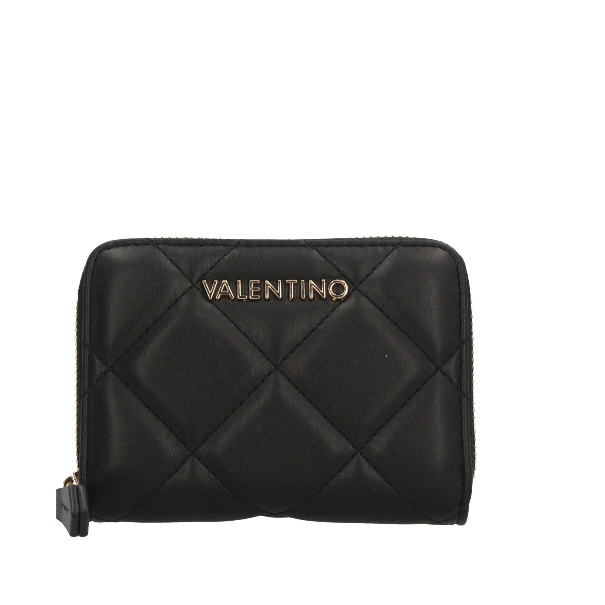 Portafoglio Valentino Ocarina con Zip e Design Trapuntato Nero TU | Giò Fashion