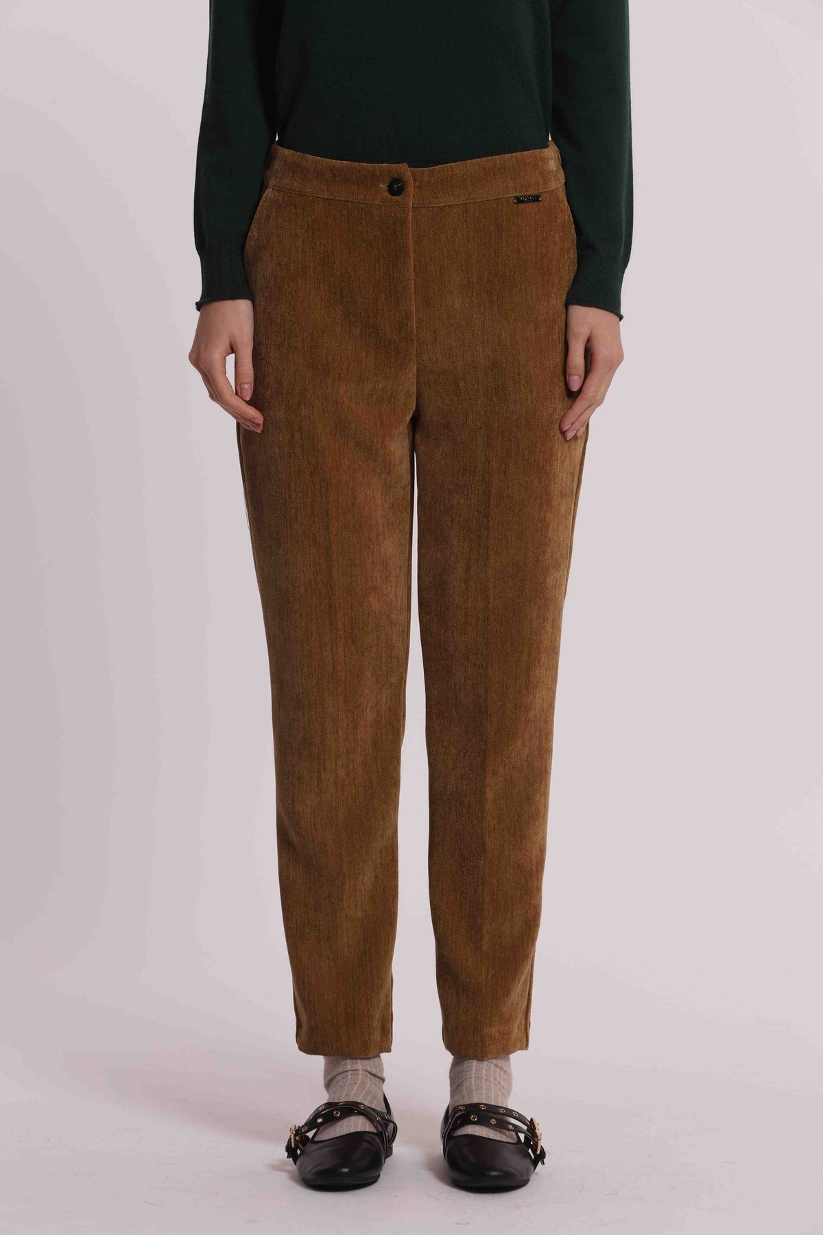 Pantaloni Donna in Velluto a Coste Taglio Dritto Mimi Mua