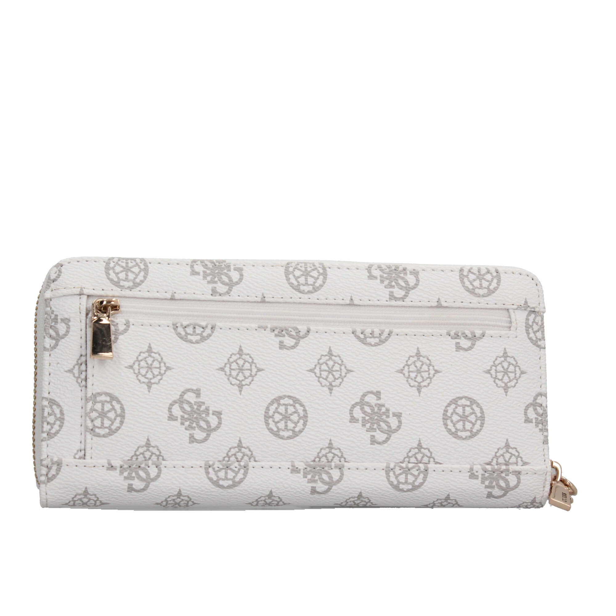 Portafoglio Guess con stampa logo all-over e dettagli metallici BIANCO LOGO TU | Giò Fashion