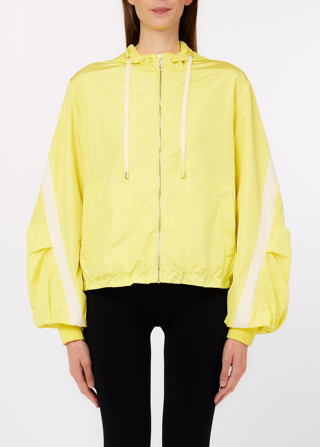Giacca Liu Jo donna con cappuccio e zip frontale Giallo S | Giò Fashion