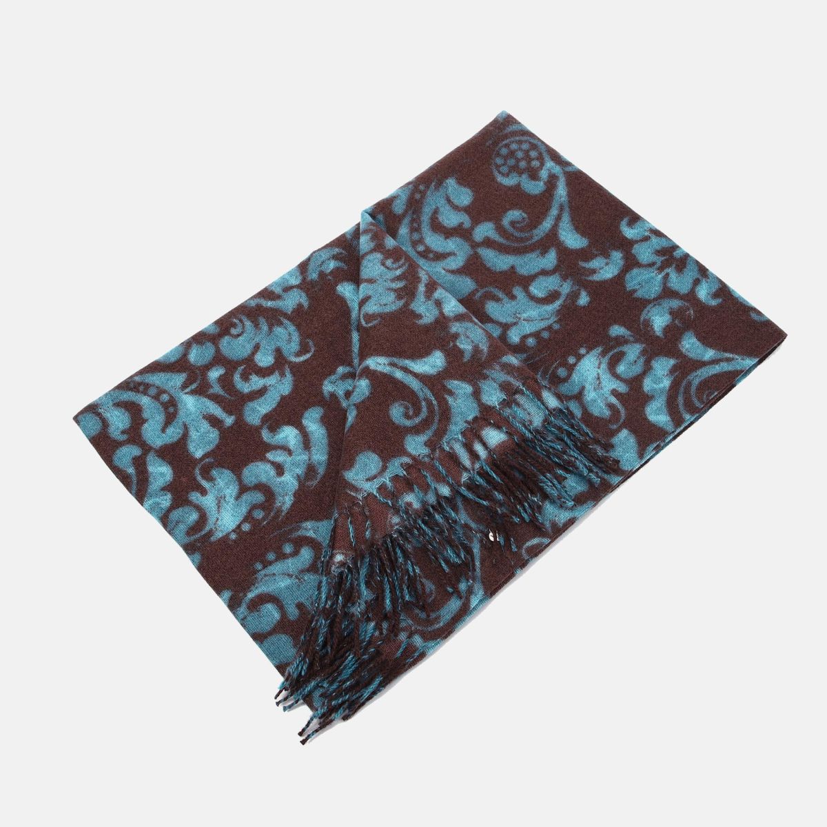 Sciarpa Y Not con frange e motivo barocco