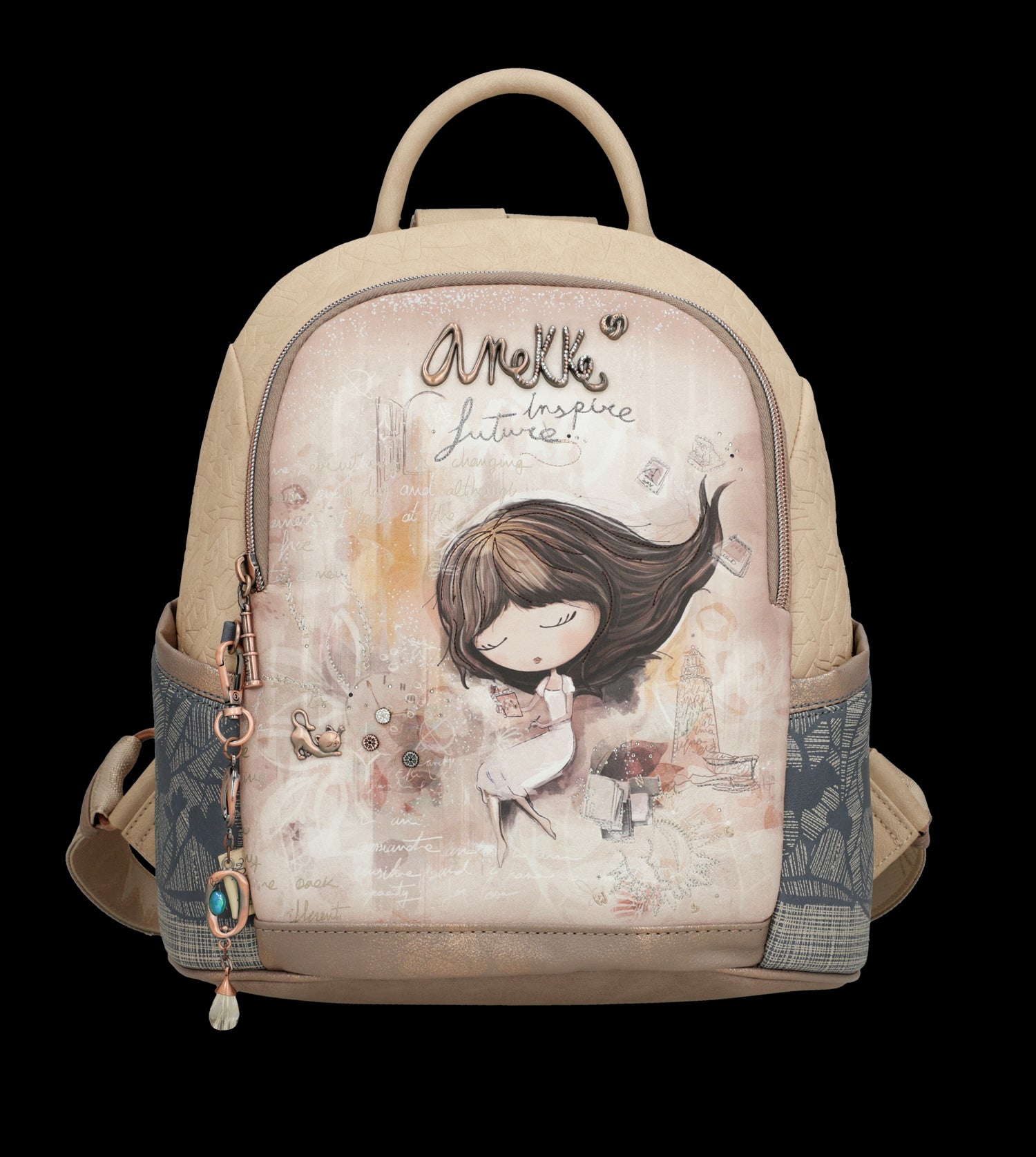 Zaino Anekke spazioso ed elegante con illustrazione esclusiva