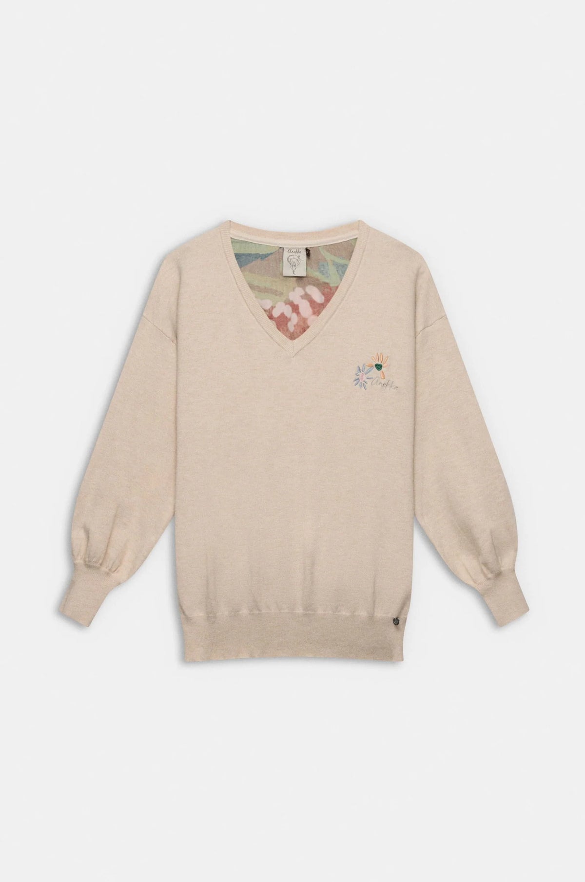 Maglione Donna Anekke in Maglia Fine con Dettagli Ricamati