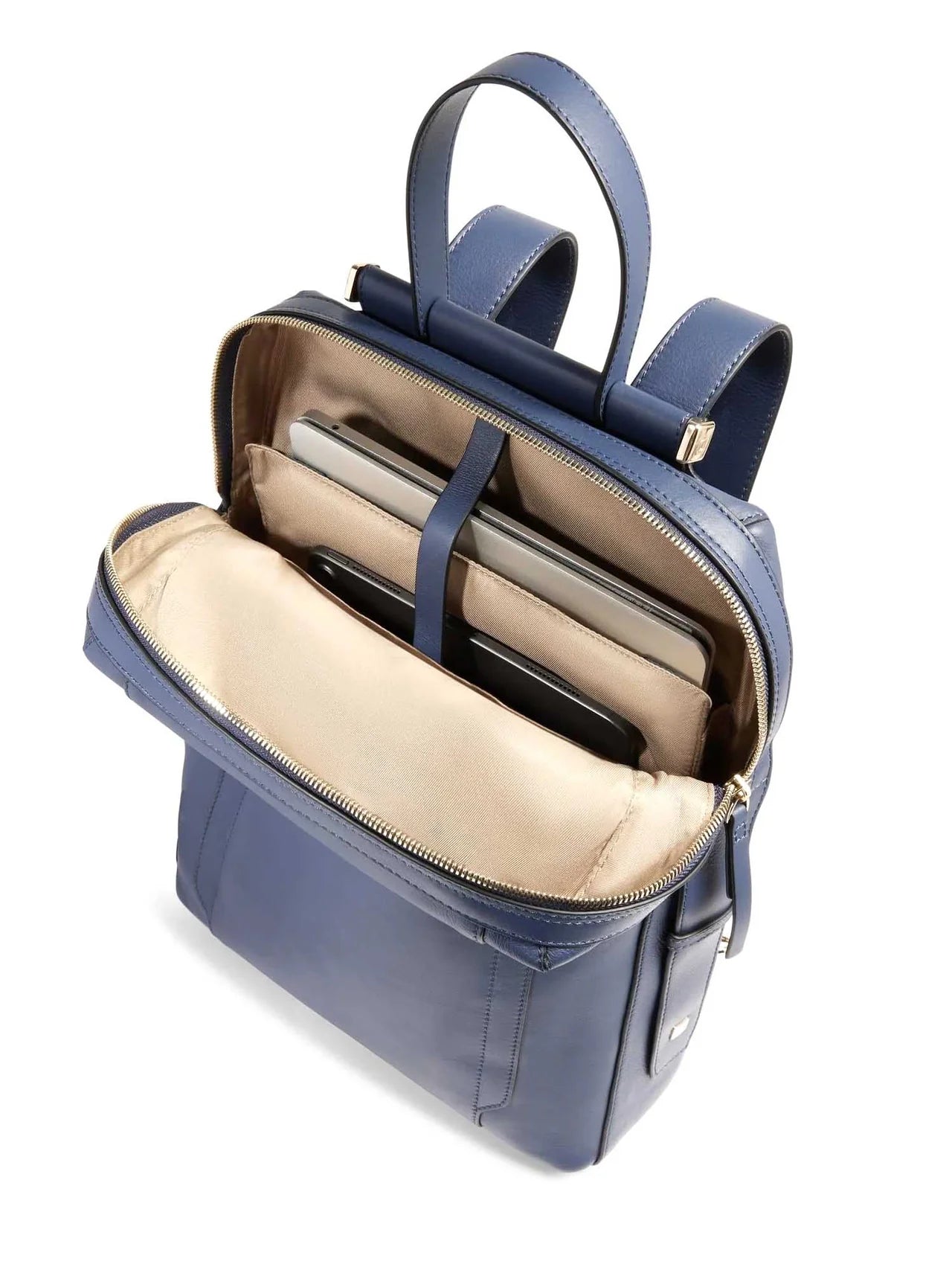 Piquadro zaino porta PC 14" in pelle con protezione antiurto e RFID