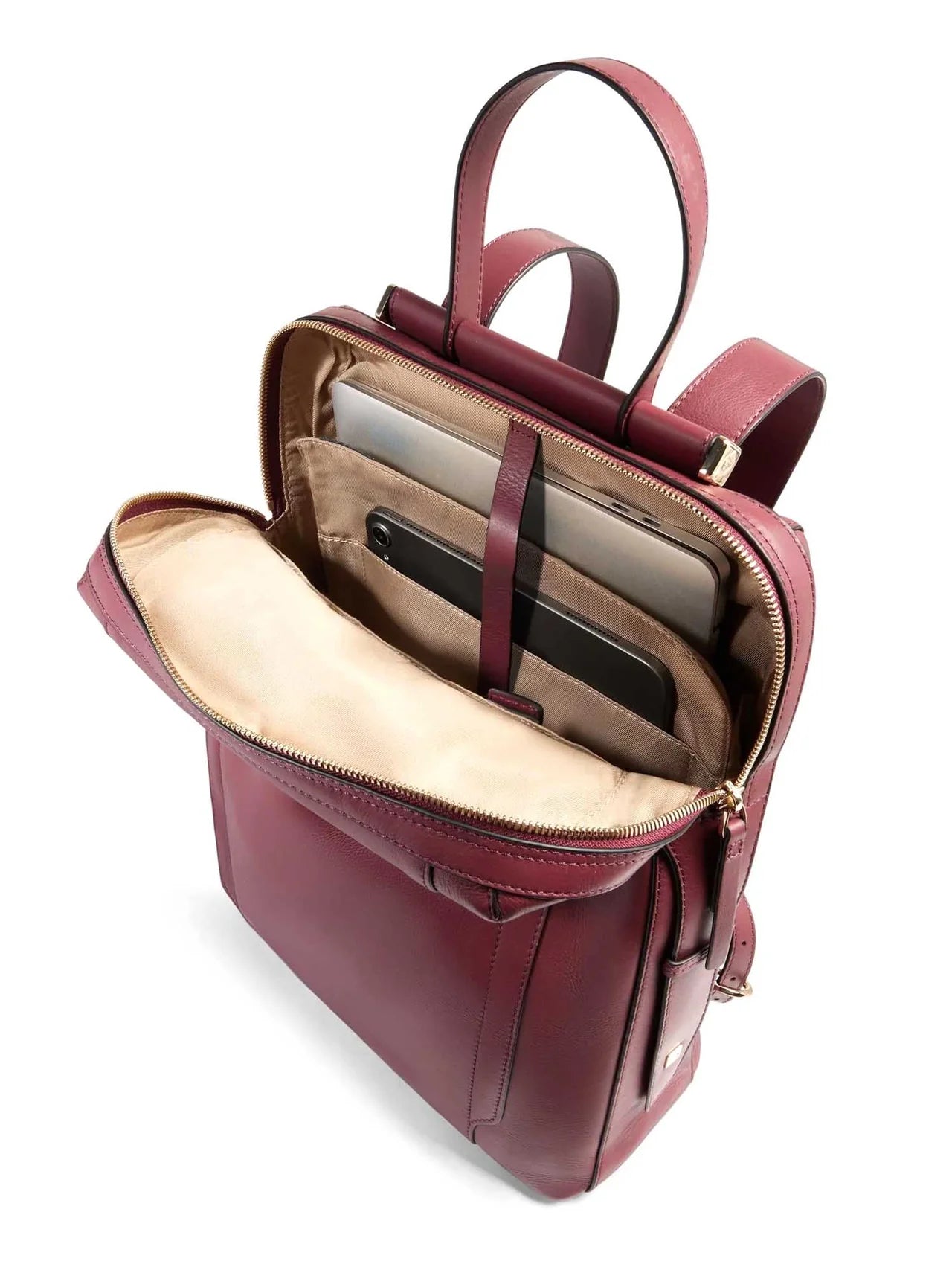 Piquadro zaino porta PC 14" in pelle con protezione antiurto e RFID