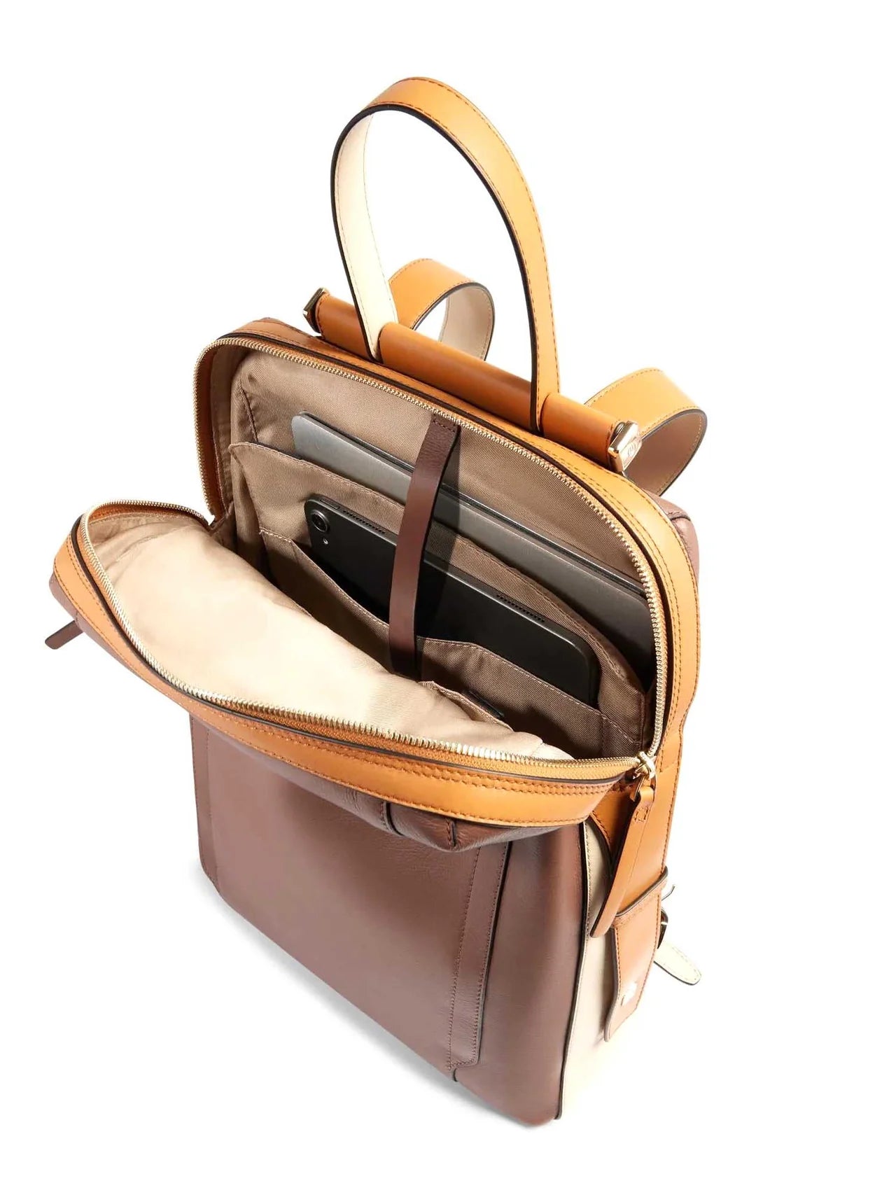 Piquadro zaino porta PC 14" in pelle con protezione antiurto e RFID