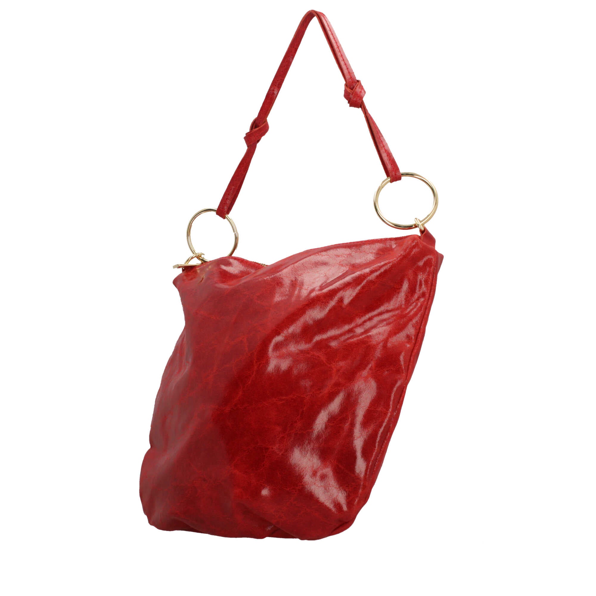 Borsa a spalla in pelle effetto vintage