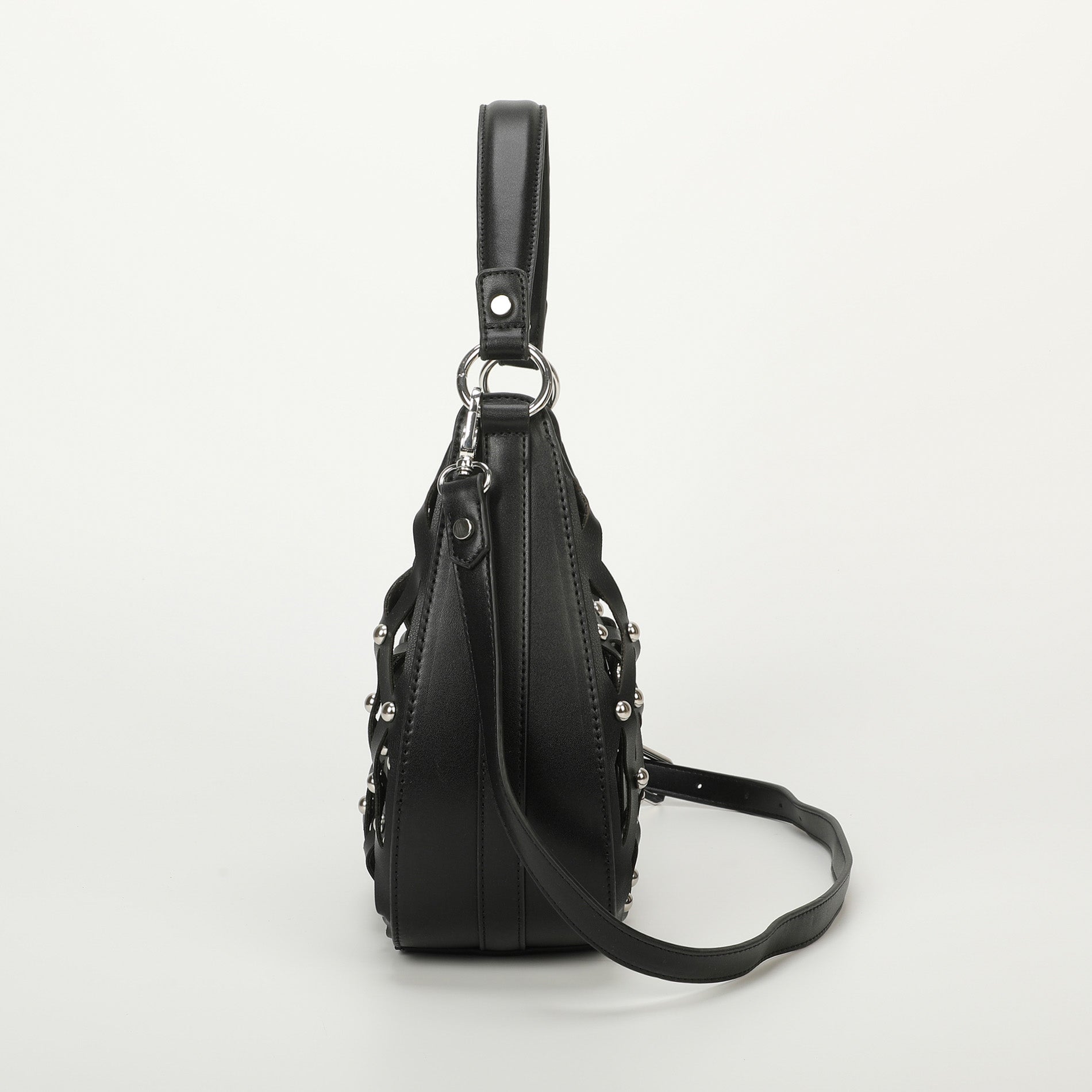 Mimi Mua borsa a spalla effetto rete con borchie