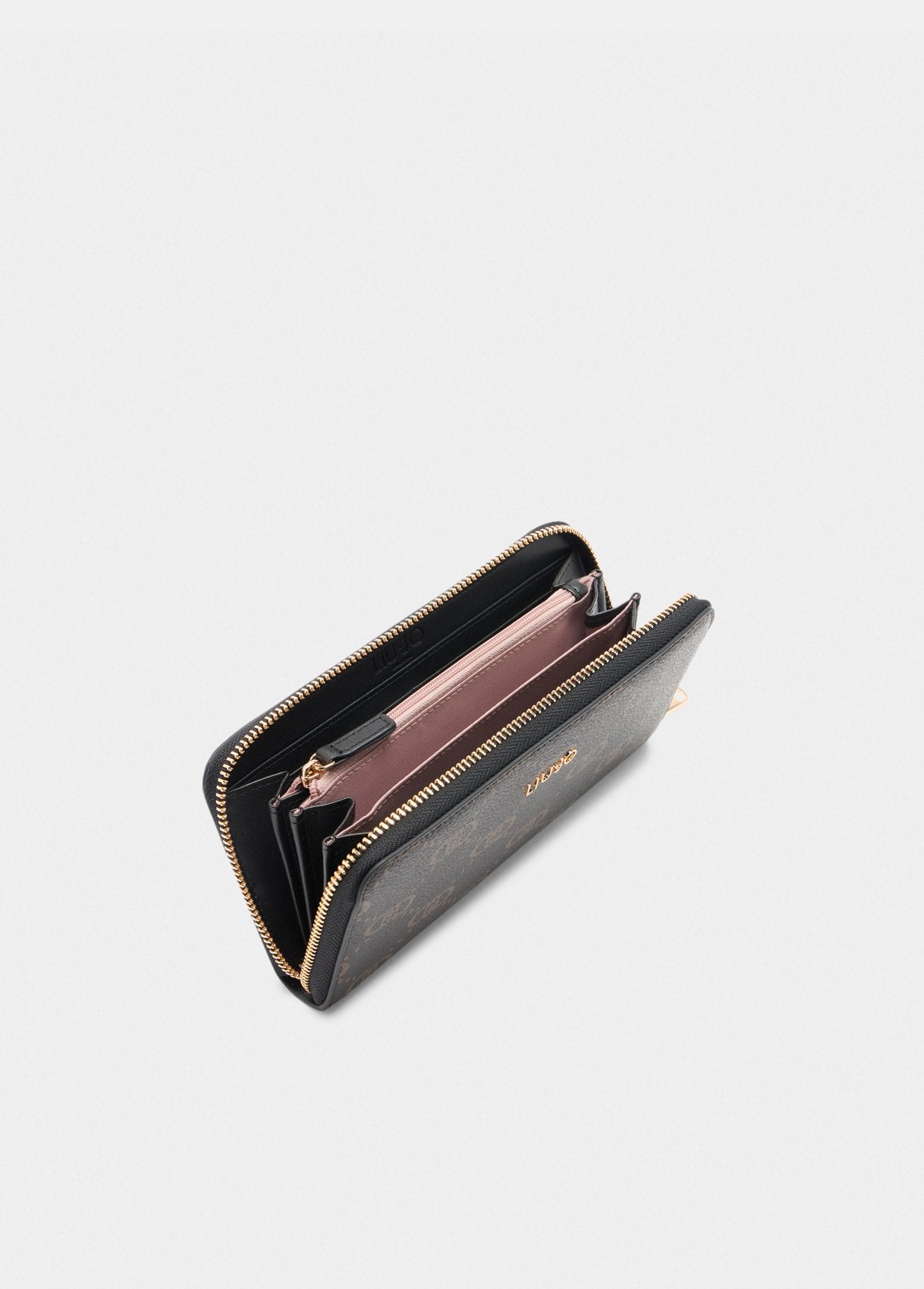 Portafoglio Liu Jo elegante con zip e logo all over