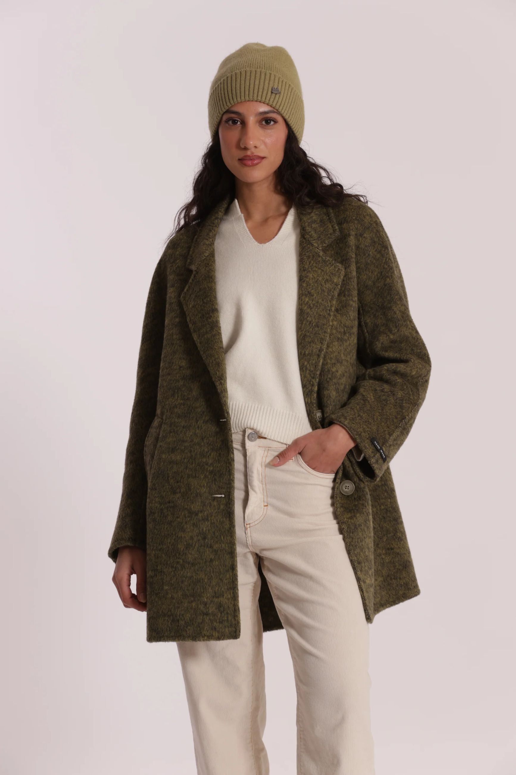 Cappotto donna Mimi Mua elegante in lana Verde M | Giò Fashion