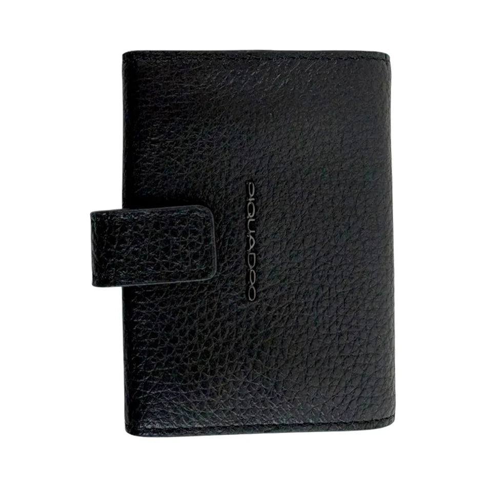 Piquadro Portafoglio Verticale Modulare MagSafe in Pelle Modus Nero