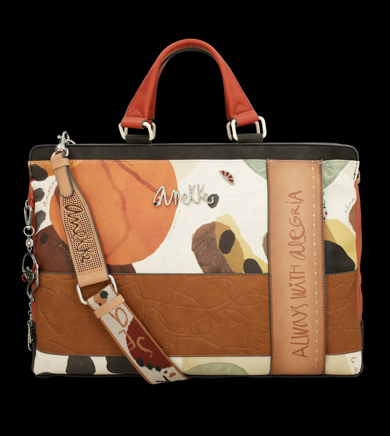 Cartella porta PC Anekke con design artistico e tracolla regolabile
