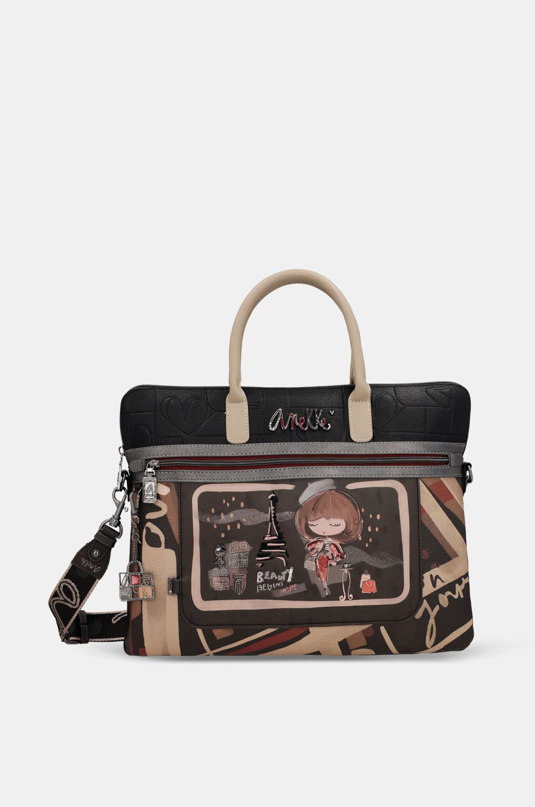Borsa porta computer Anekke City Moments con doppio manico Nero TU | Giò Fashion