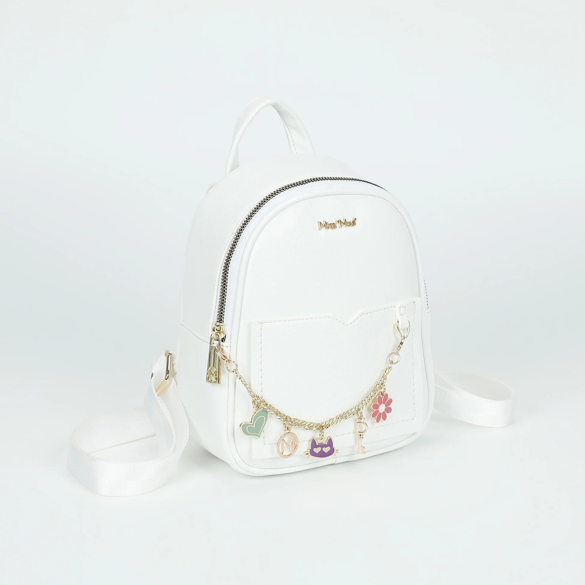 Mimi Mua zaino piccolo con catena decorativa