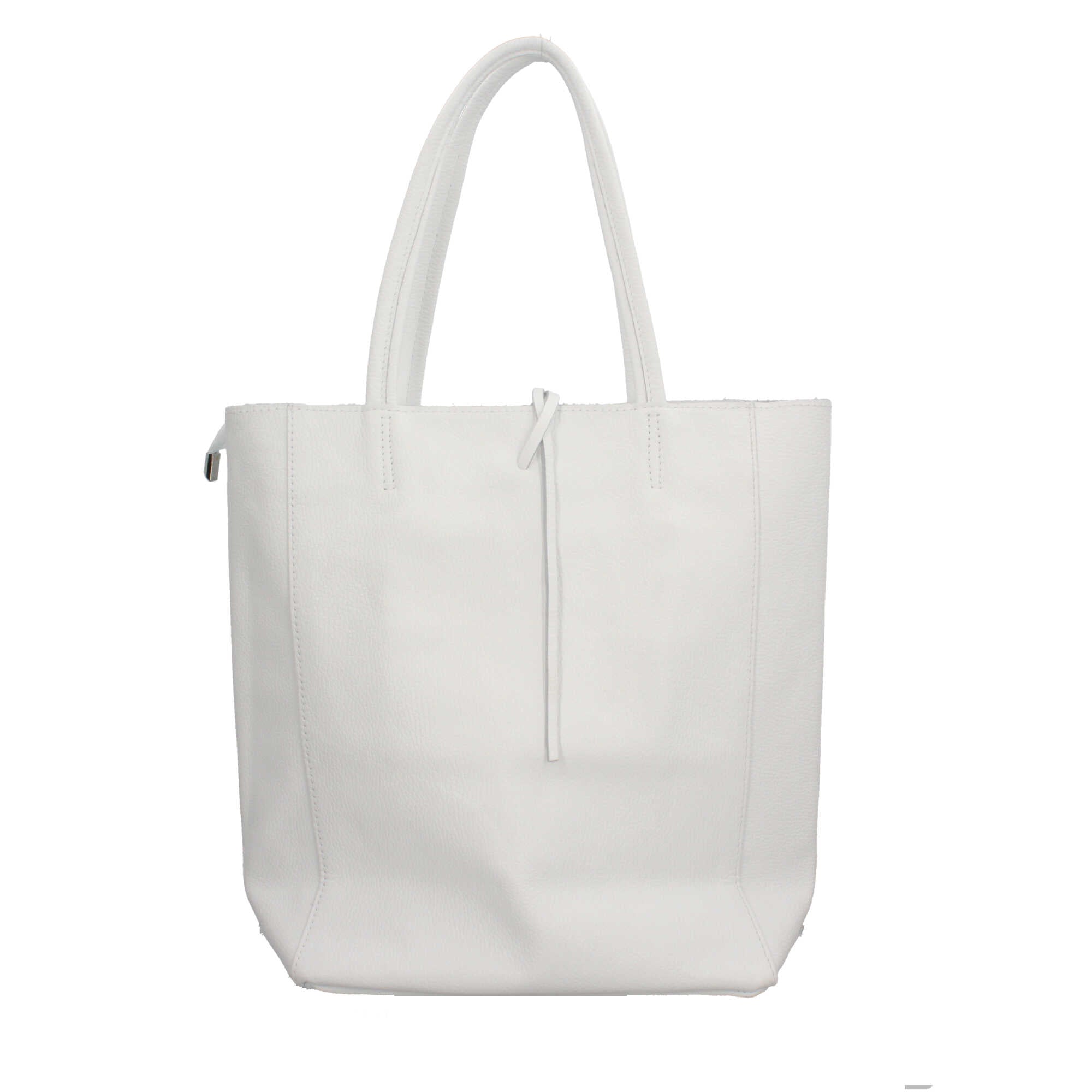 Shopper in pelle martellata Made in Italy dal design essenziale