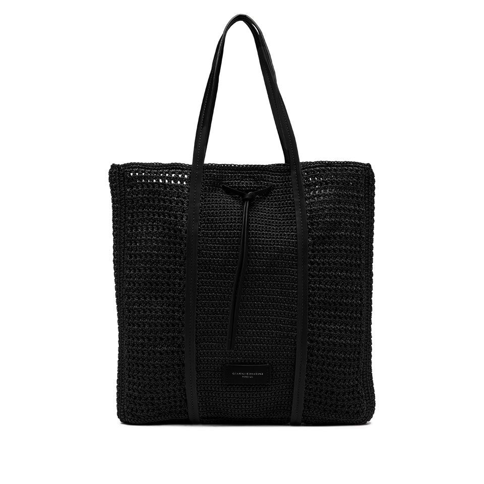 Shopping bag Gianni Chiarini in tessuto uncinetto con design raffinato