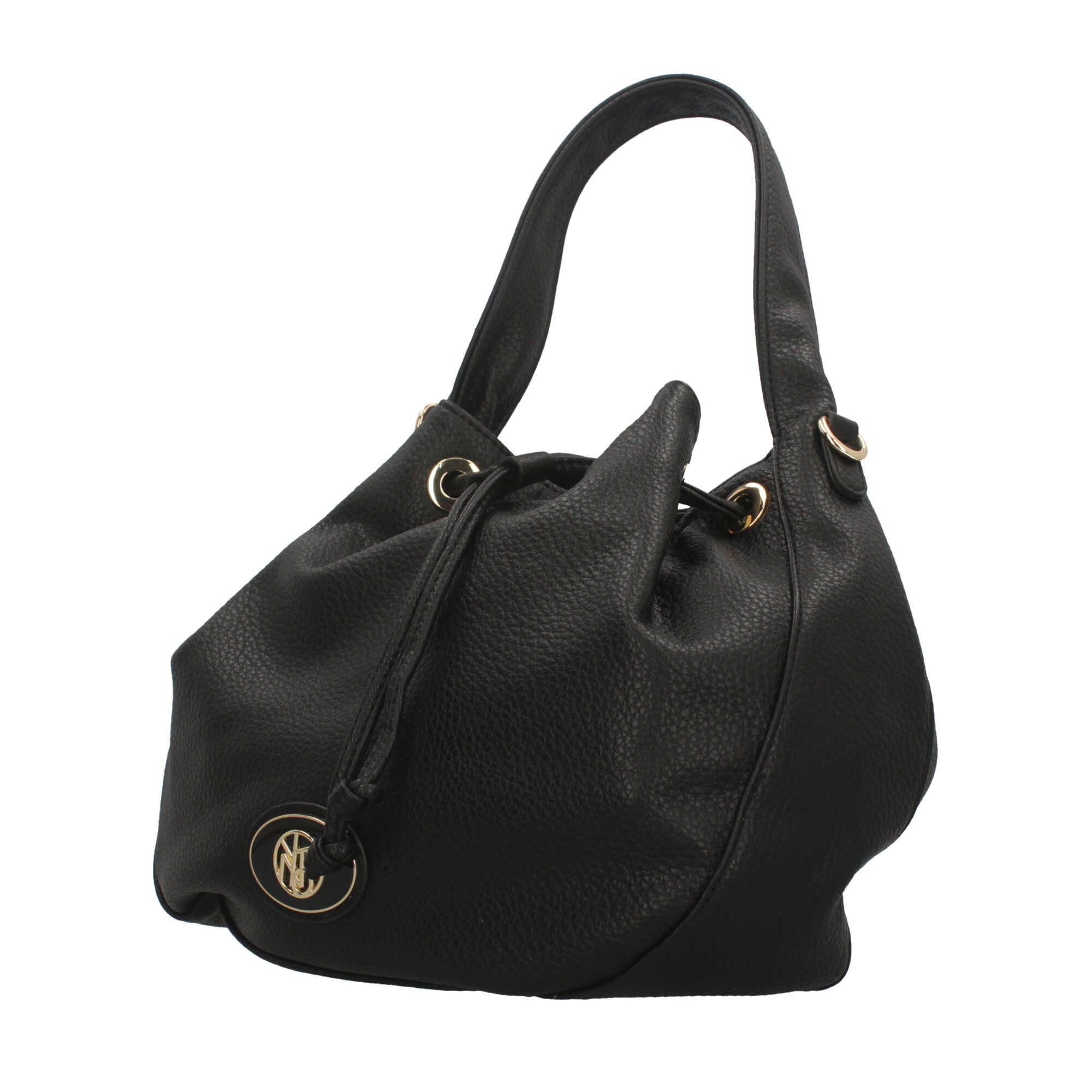 Borsa secchiello YNot raffinata e spaziosa con doppia tracolla Nero TU | Giò Fashion