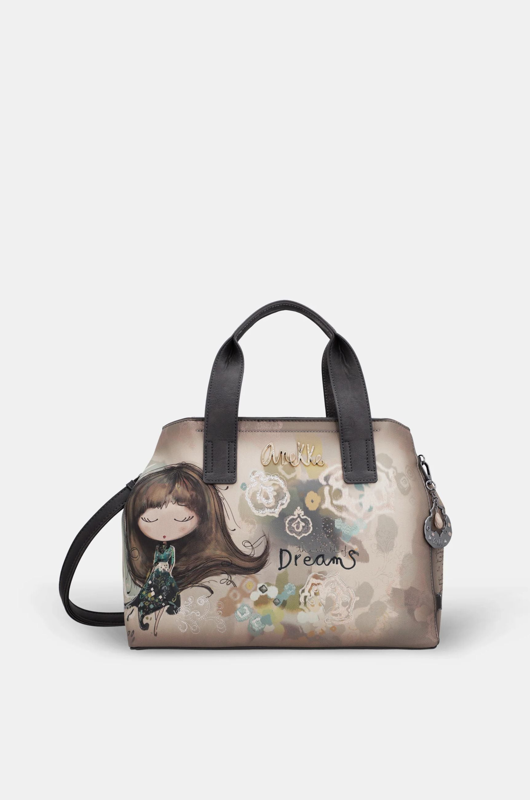Borsa a mano Anekke con tracolla The World of Dreams design artistico Beige TU | Giò Fashion