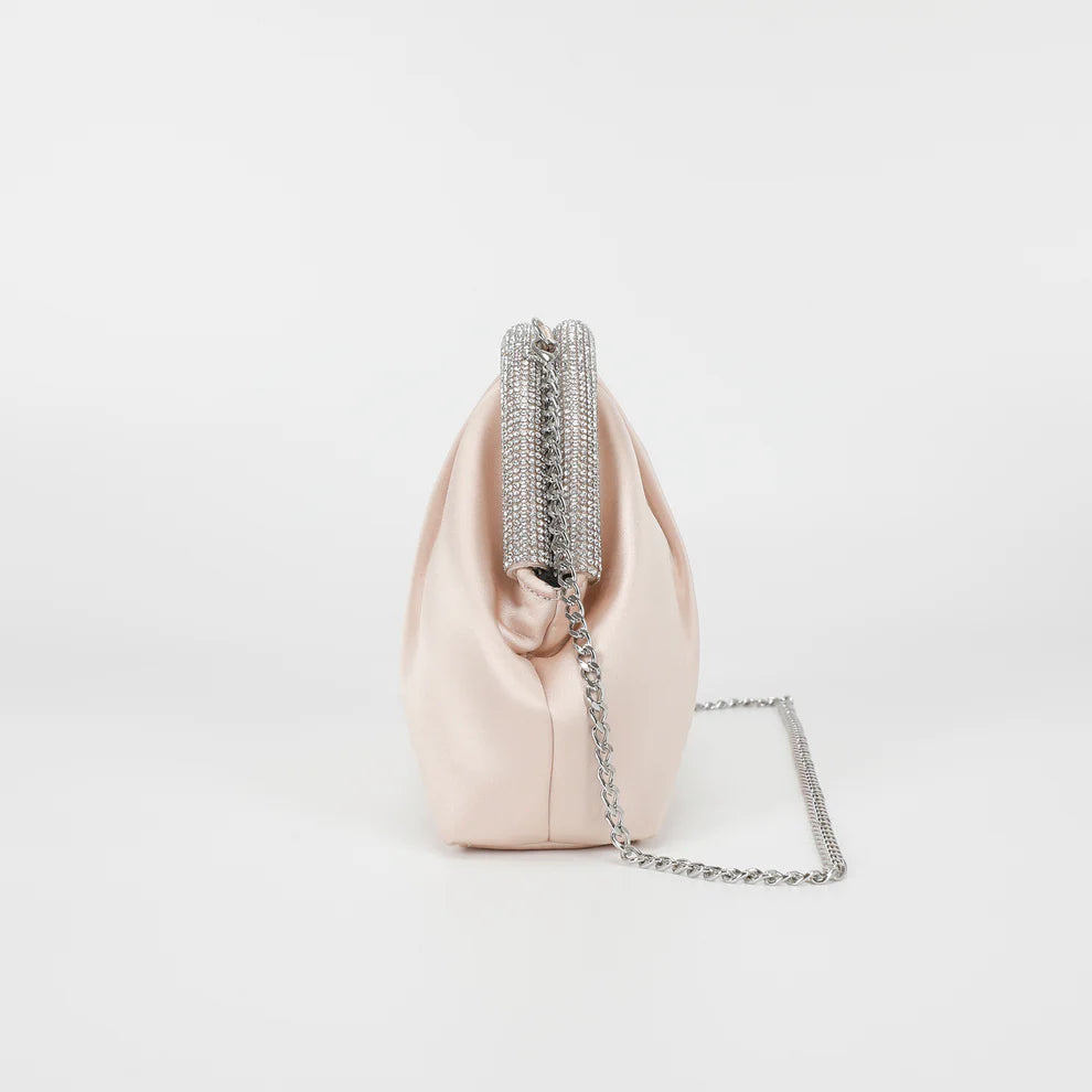 Borsa elegante donna Mimi Mua con strass e tracolla a catena