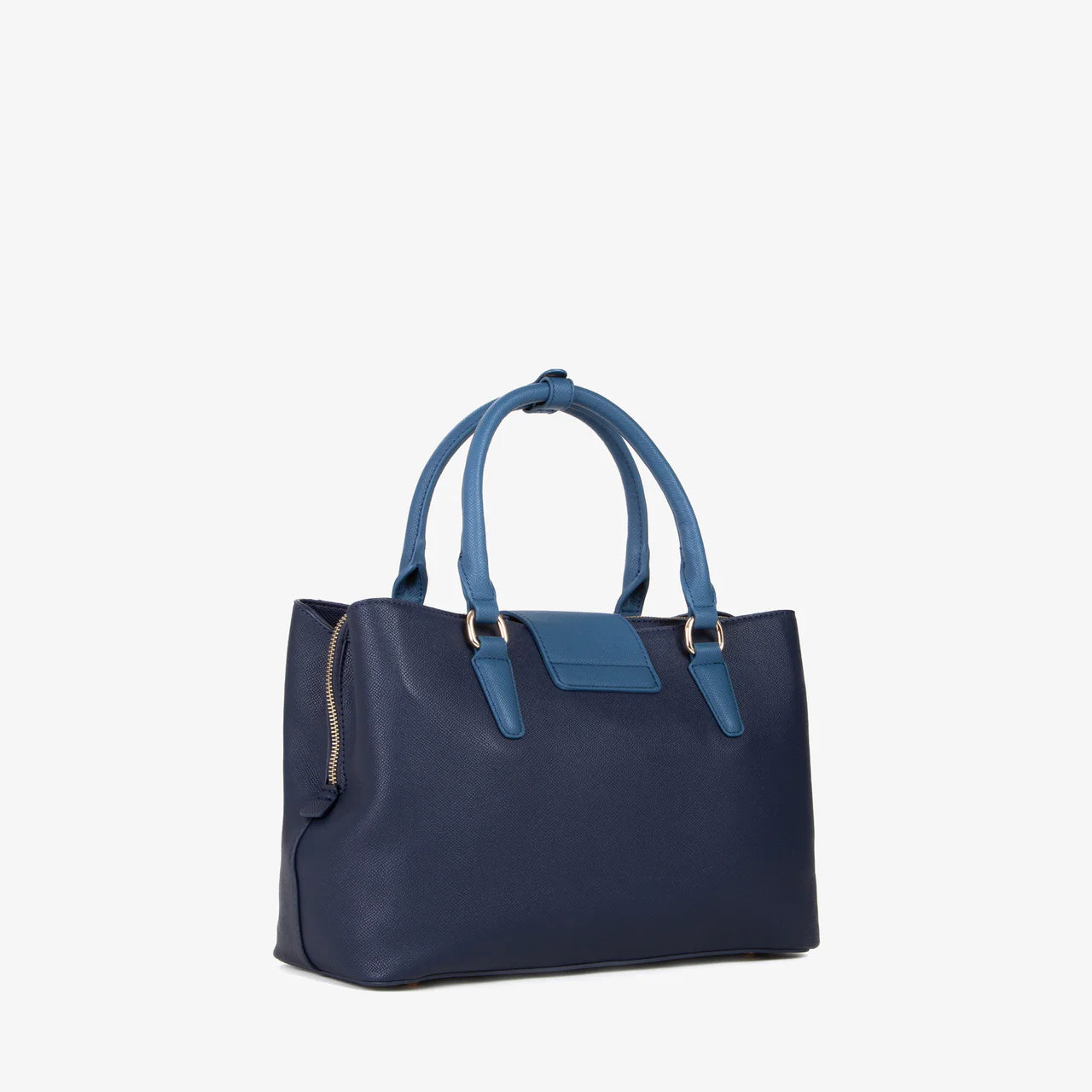 Borsa Valentino a mano bicolore con patta e scomparti interni BLU SCURO TU | Giò Fashion