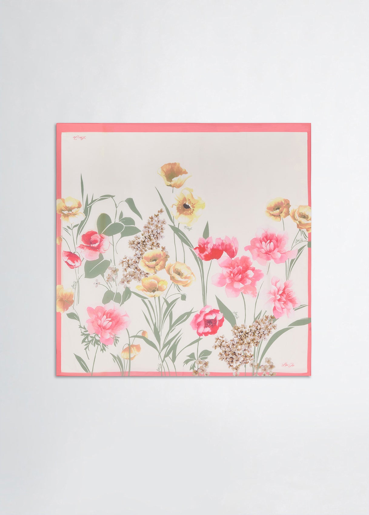 Sciarpa Liu Jo con stampa floreale Rosa TU | Giò Fashion