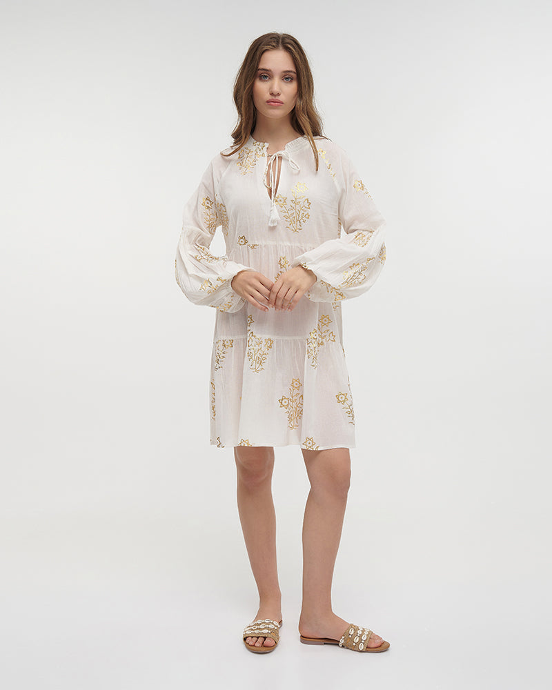 Ble Resort Collection Abito Corto a Maniche 3/4 con Stampe