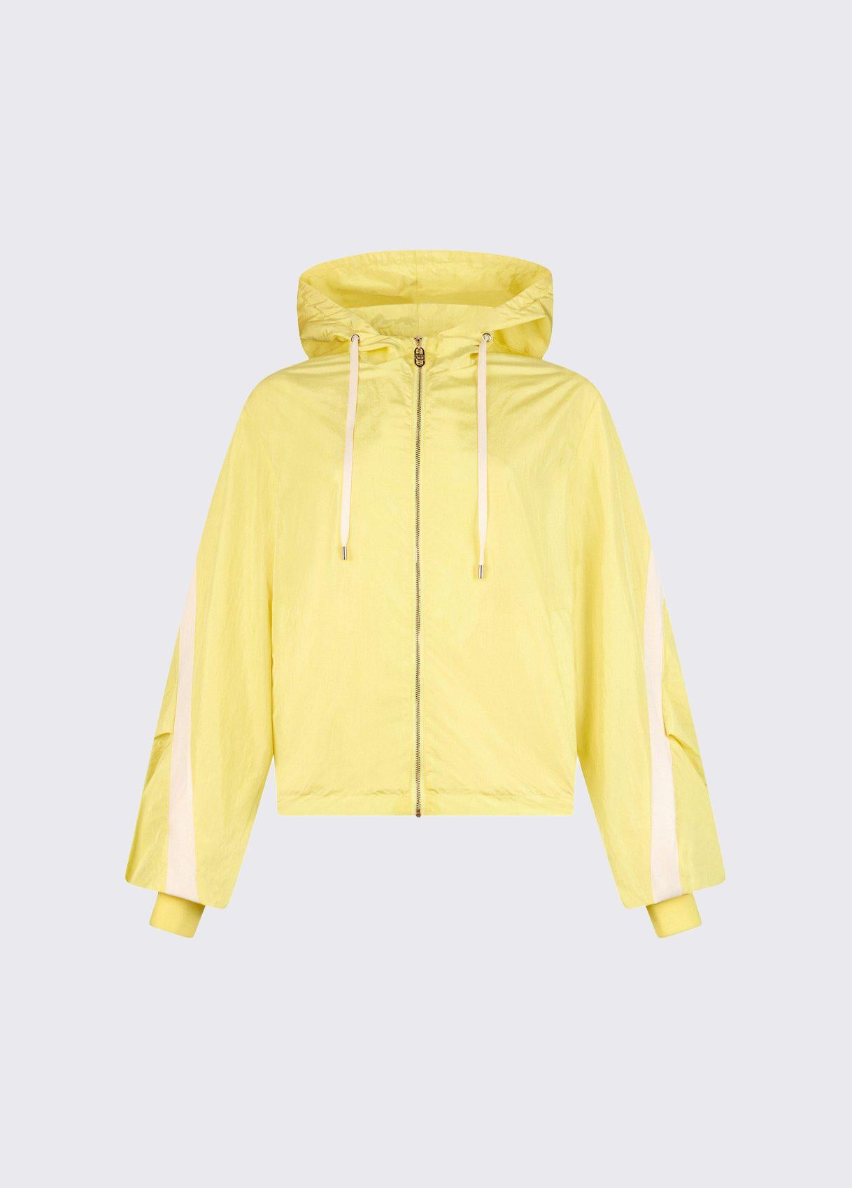 Giacca Liu Jo donna con cappuccio e zip frontale Giallo S | Giò Fashion