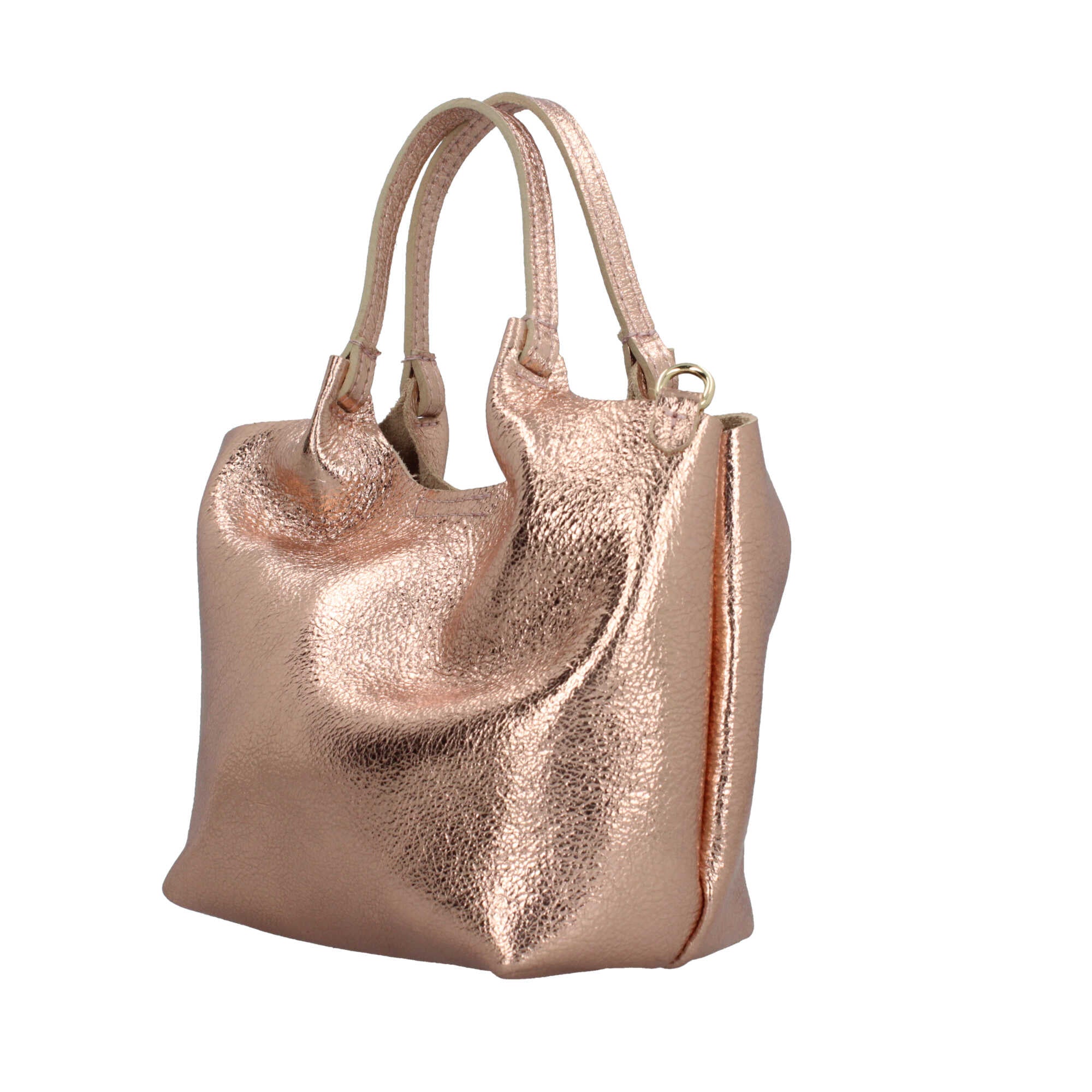 Borsa a mano in pelle martellata Made in Italy dal design versatile