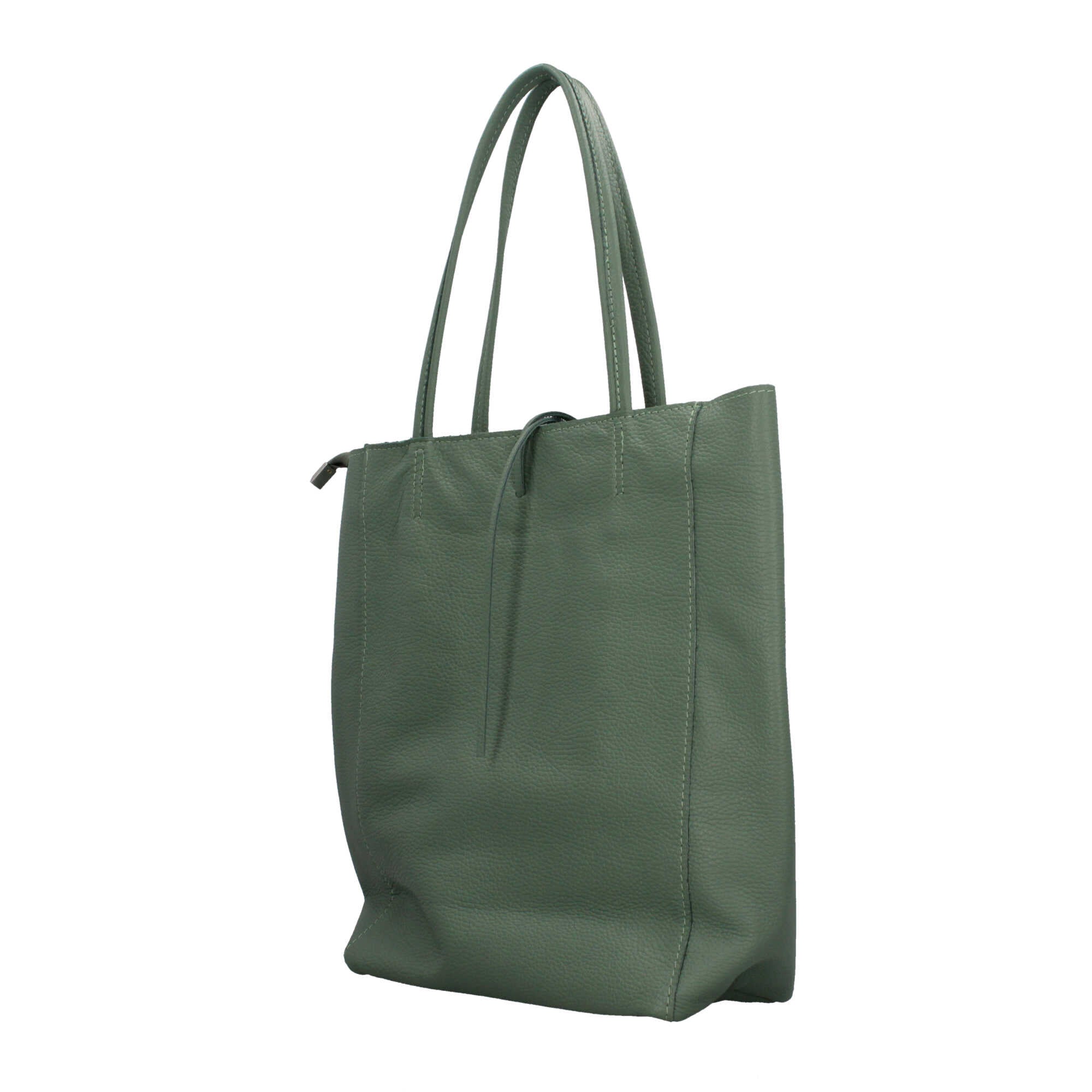 Shopper in pelle martellata Made in Italy dal design essenziale