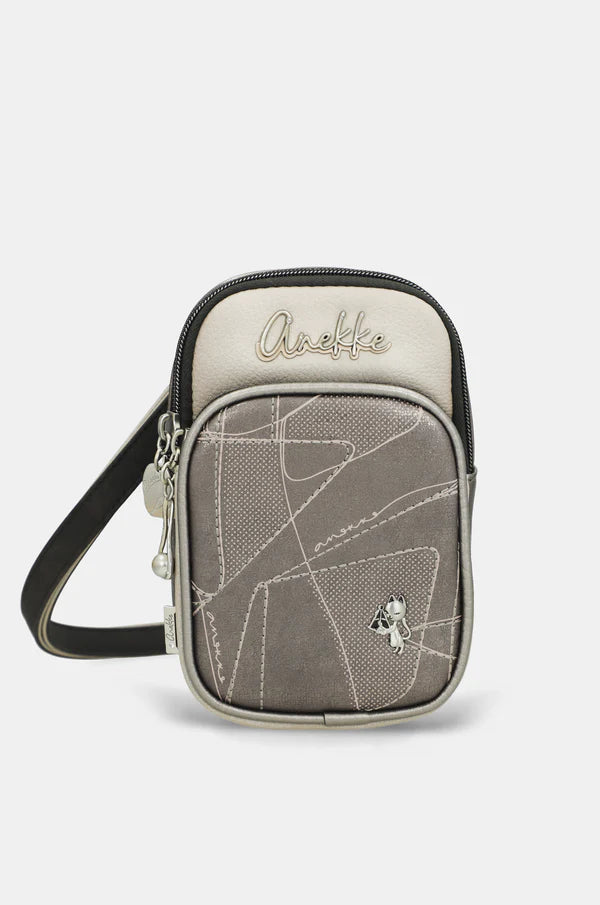 Borsa a tracolla compatta Anekke porta smartphone Grigio TU | Giò Fashion