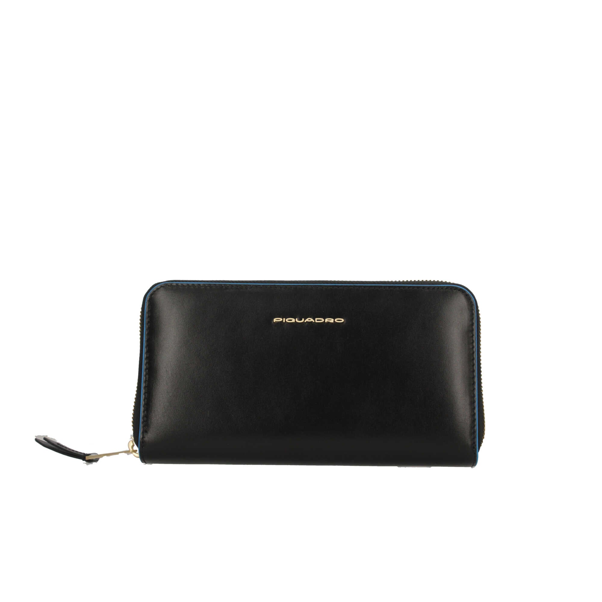 Portafoglio Piquadro grande in pelle con 4 scomparti e protezione RFID