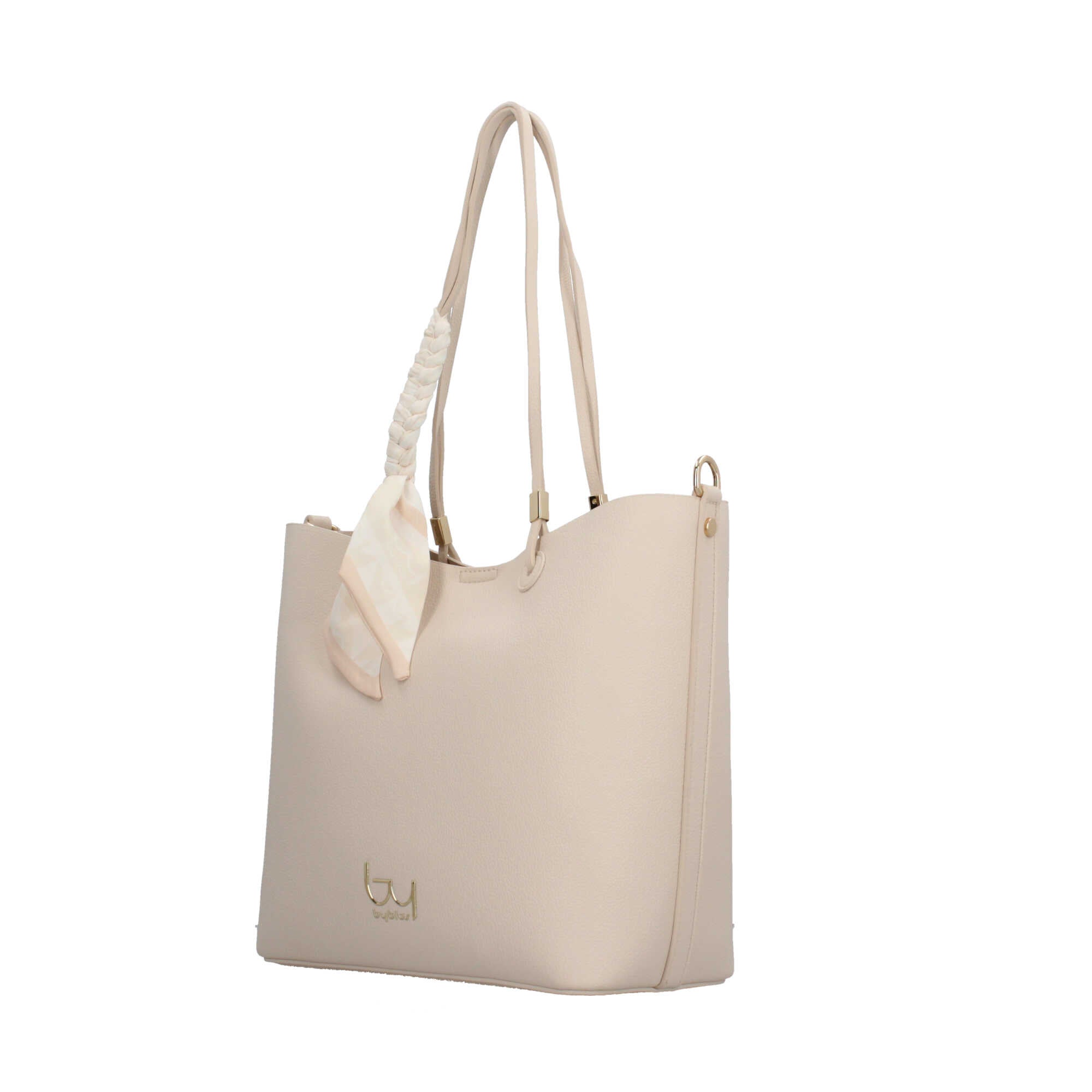 Borsa shopping con foulard removibile e chiusura zip BY BYBLOS