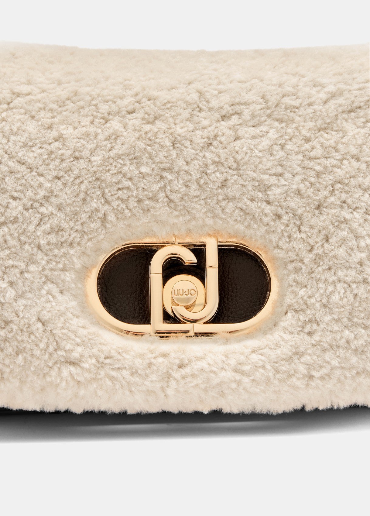 Borsa Liu Jo Puffy a spalla effetto peluche con catena dorata