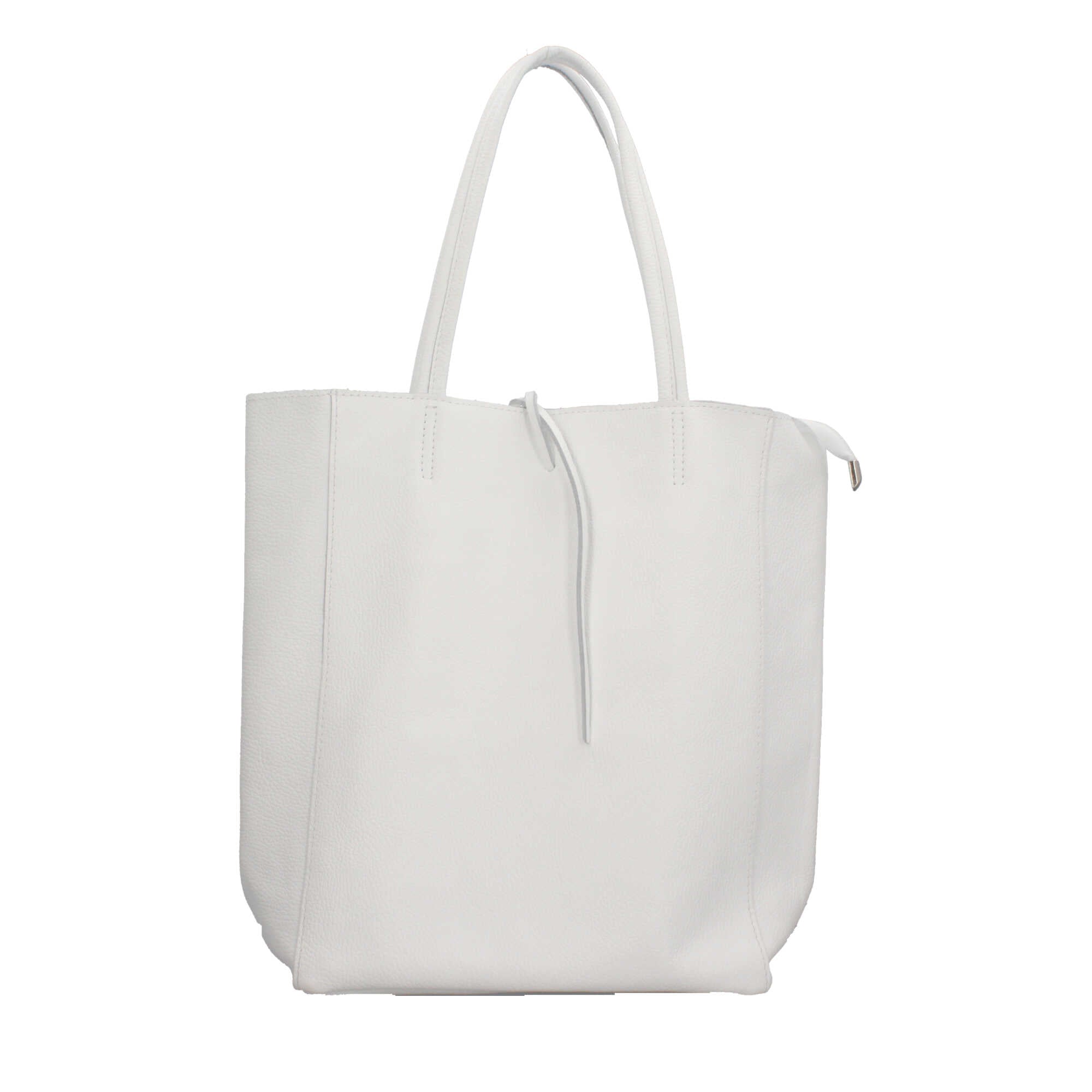 Shopper in pelle martellata Made in Italy dal design essenziale