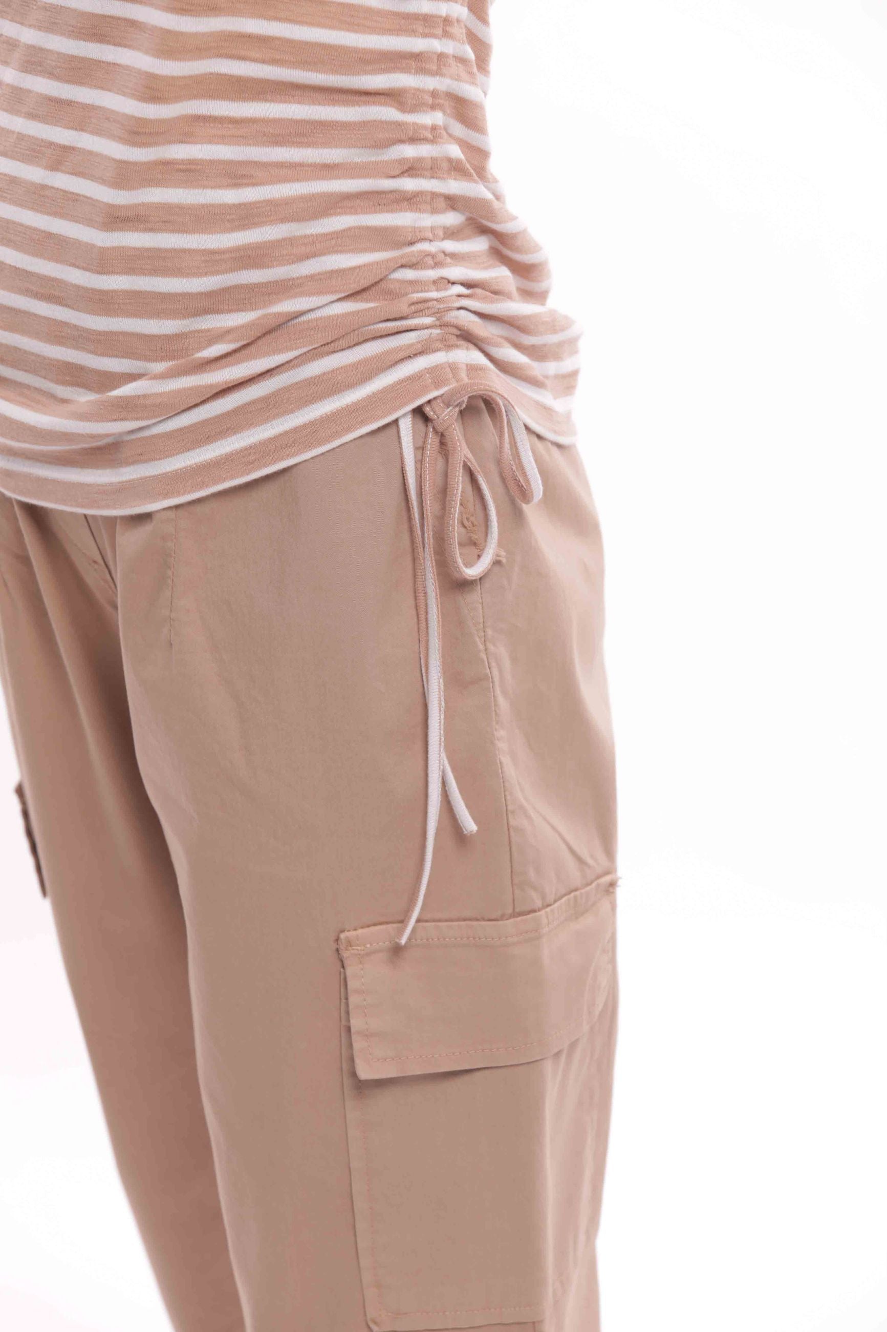 Minimua Pantalone Cargo in Gabardina di Cotone