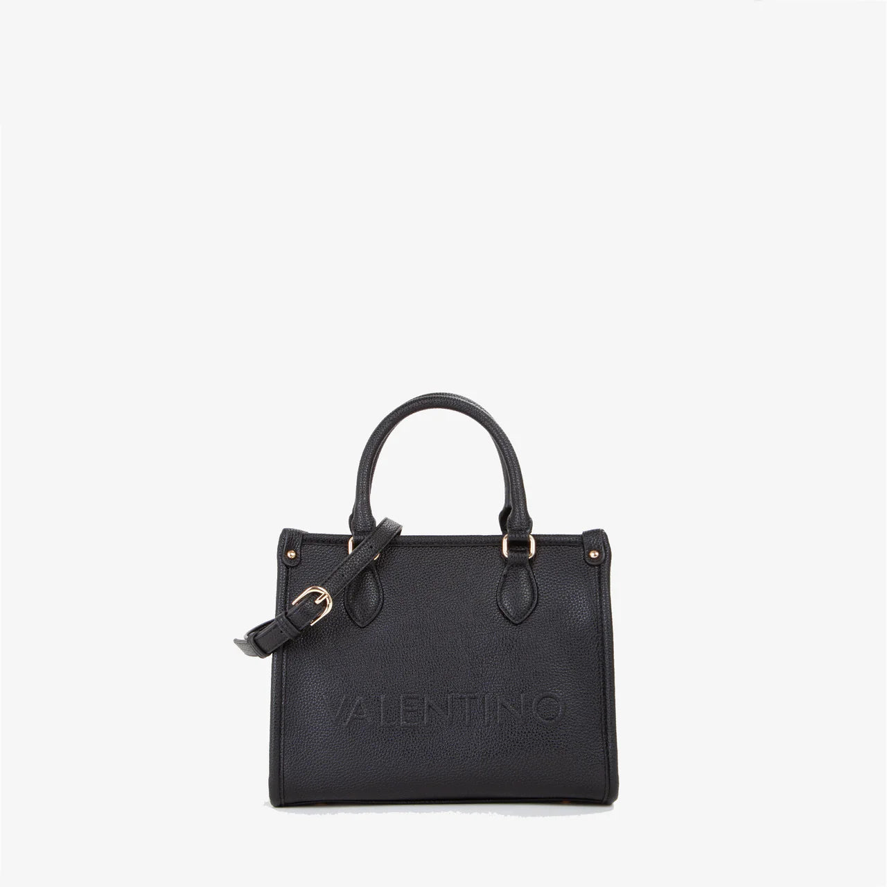 Borsa Valentino shopping a mano con logo in rilievo