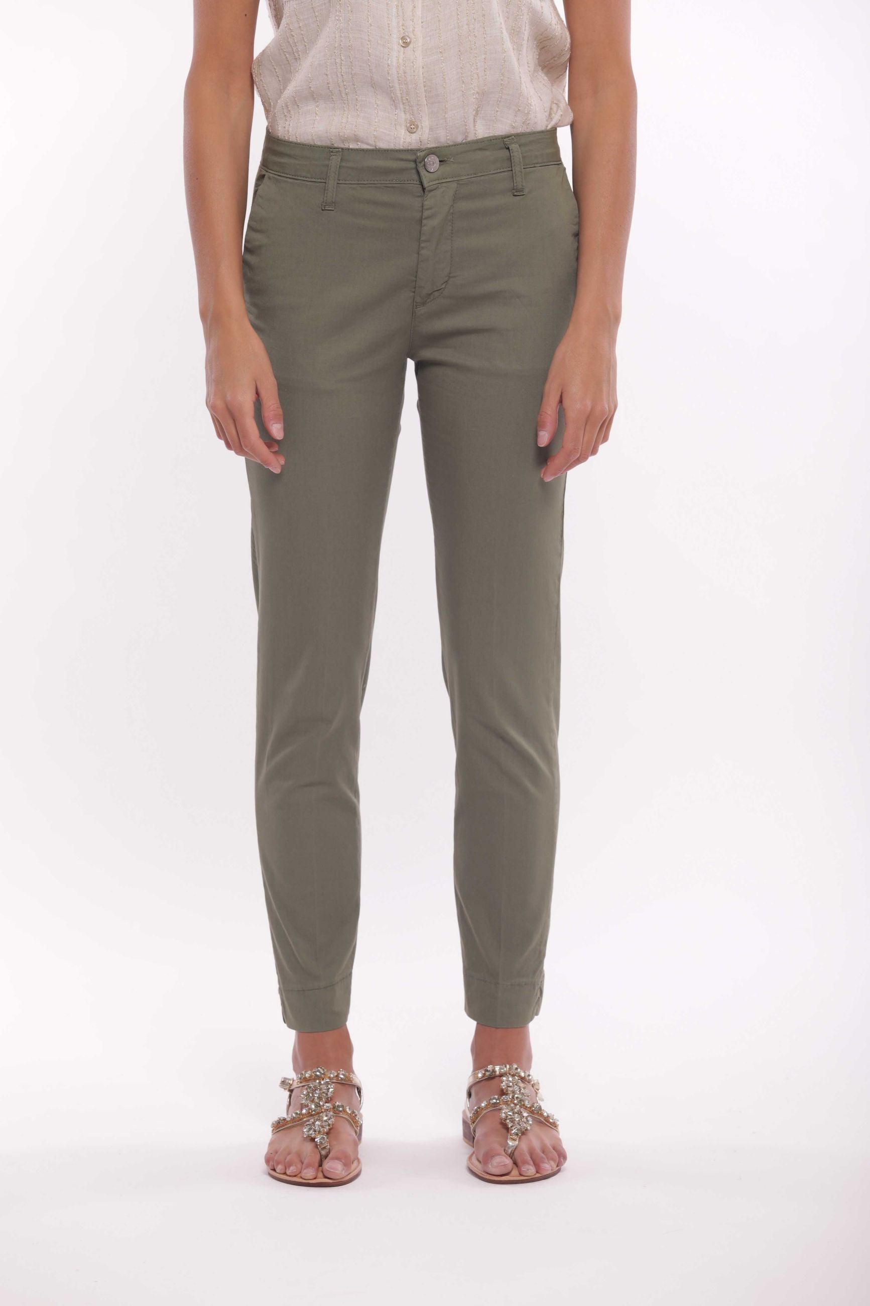 Minimua Pantalone Slim con Polsini Elasticizzati