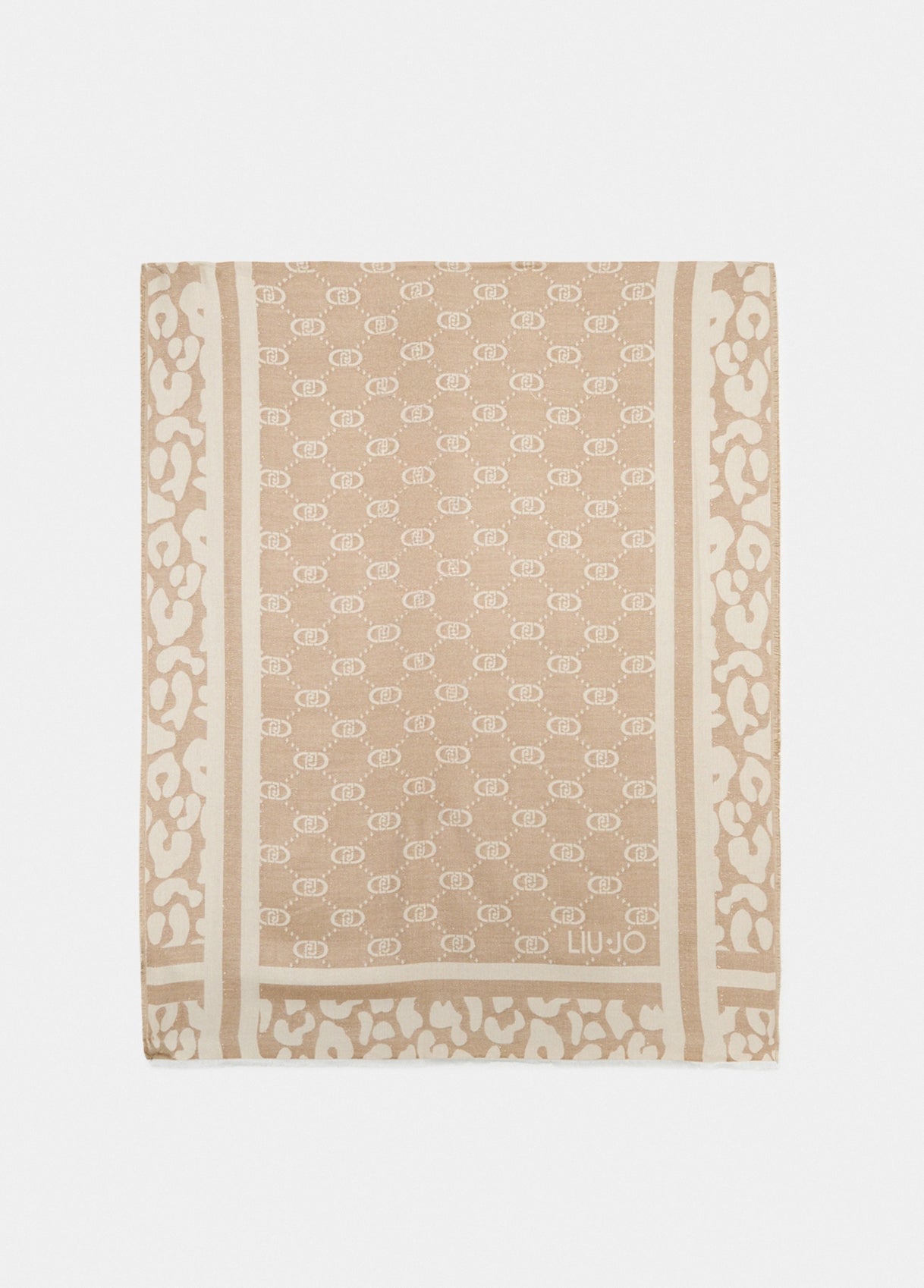Liu Jo foulard jacquard con logo e motivo animalier