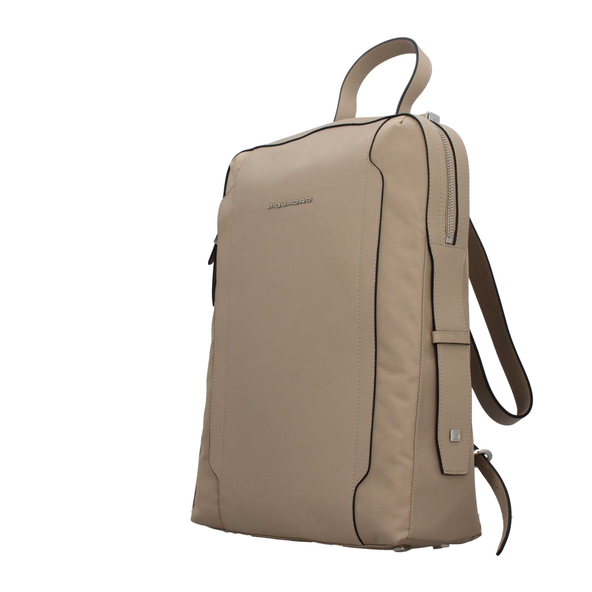 Piquadro zaino porta PC 14" in pelle con protezione antiurto e RFID