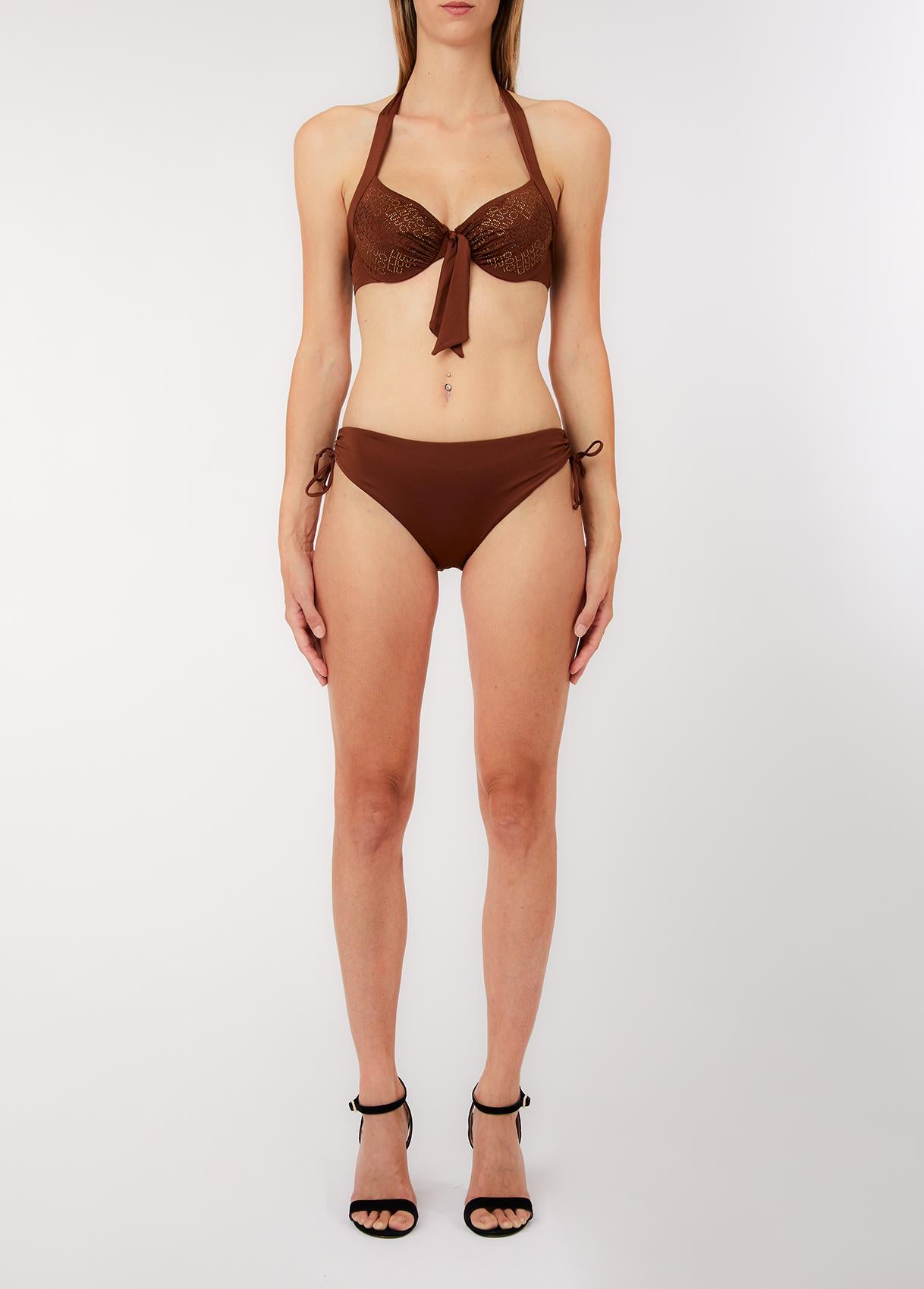 Costume bikini Liu Jo donna due pezzi con reggiseno strutturato e slip regolabile con laccetti Terra 2B | Giò Fashion