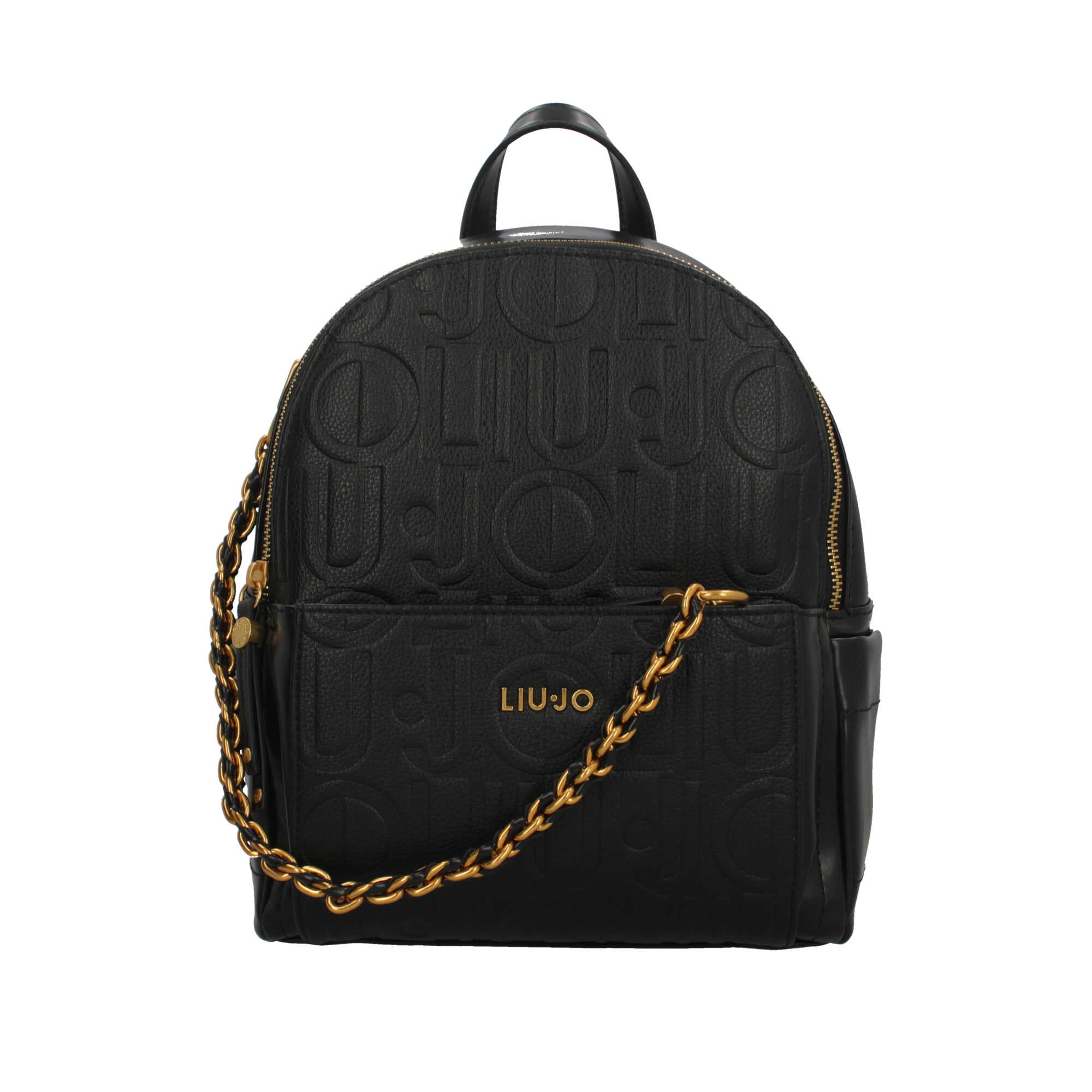Zaino Donna Liu Jo con Logo in Rilievo e Catena Decorativa Nero TU | Giò Fashion
