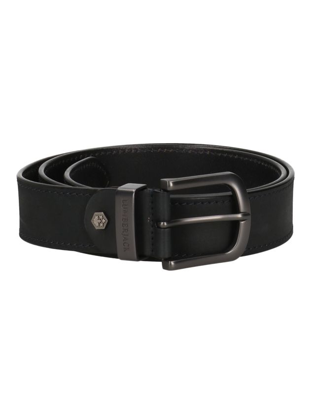 Cintura uomo Lumberjack in pelle con fibbia metallica NERO XL | Giò Fashion