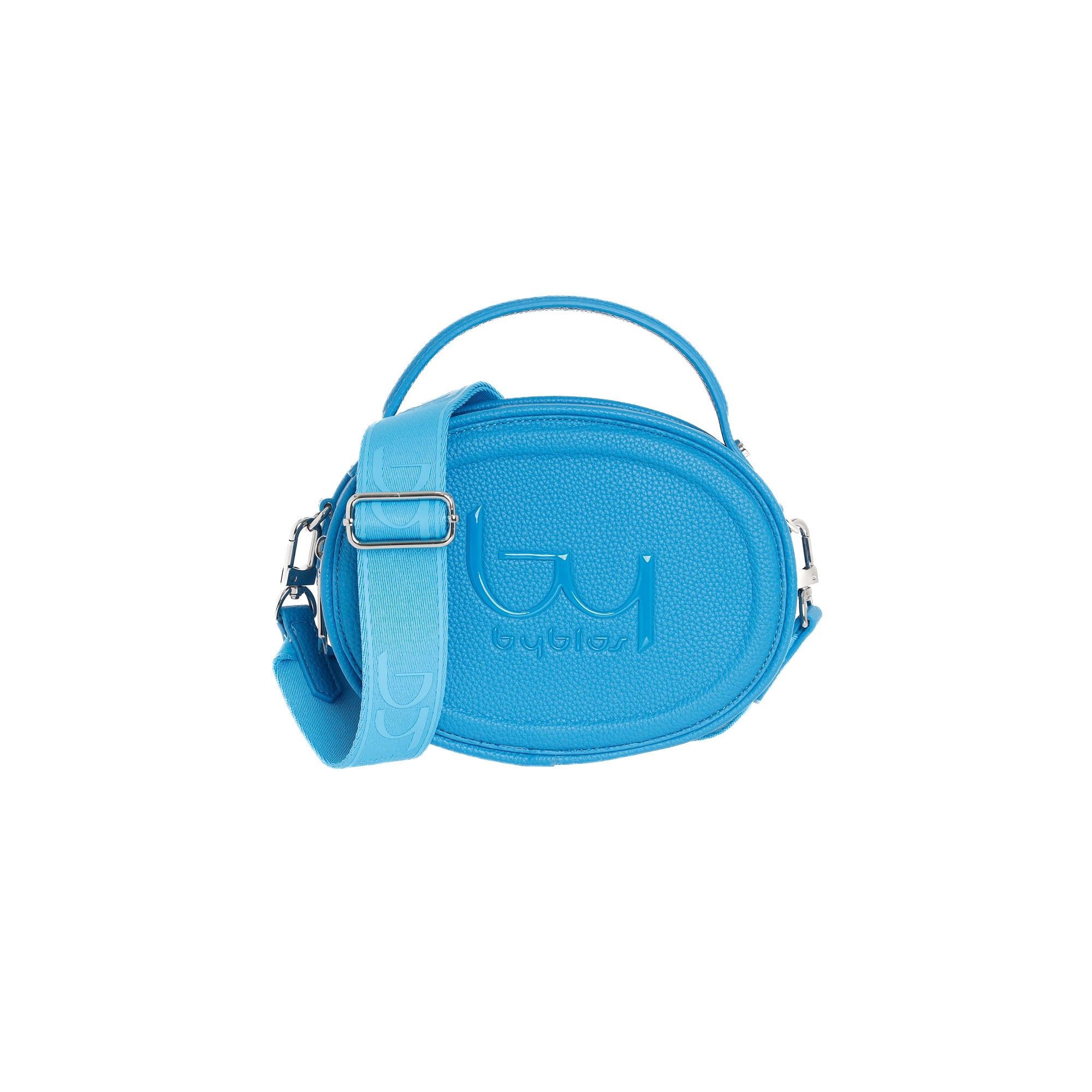 Borsa tracolla Byblos donna rotonda con logo frontale e tracolla regolabile Blu TU | Giò Fashion