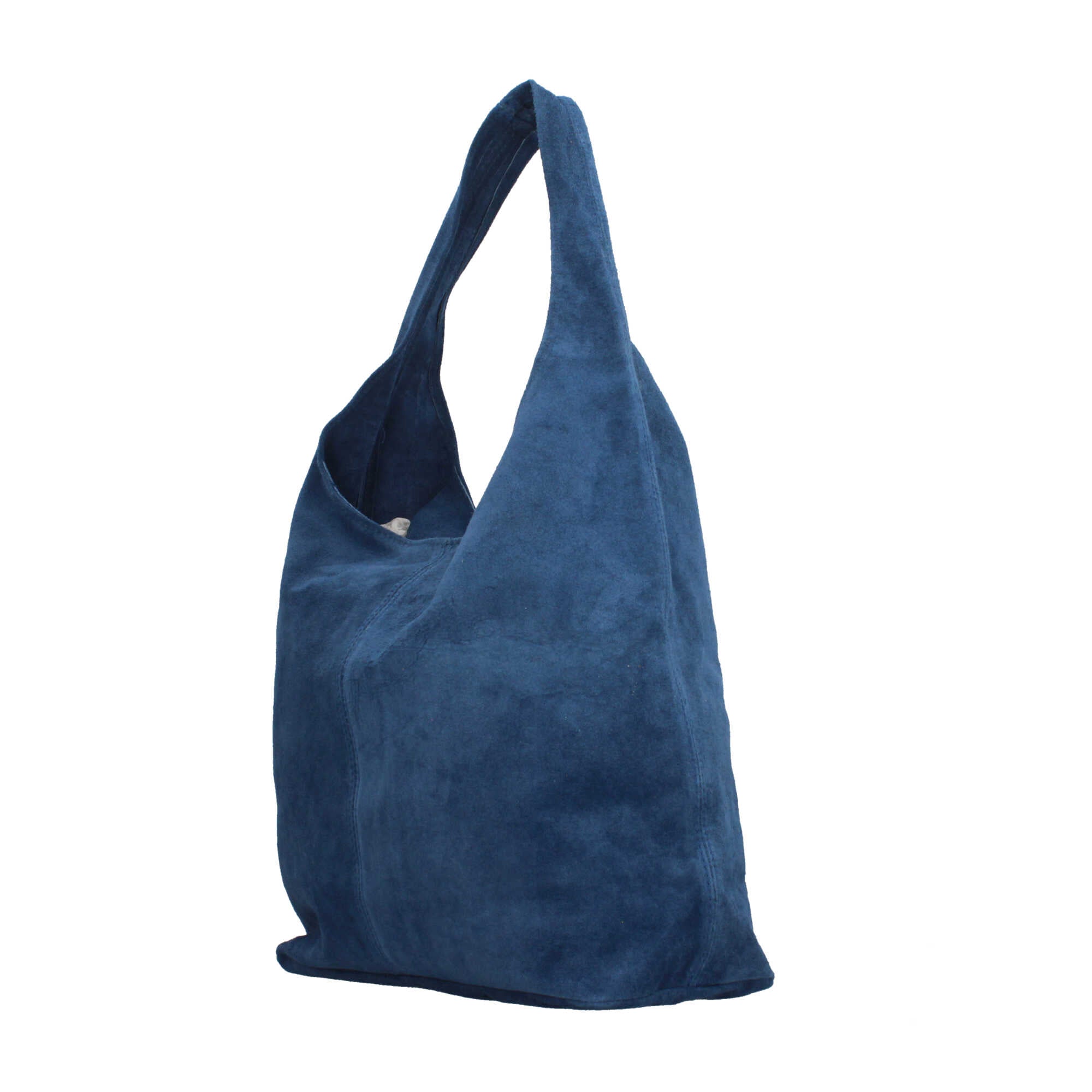 Borsa a spalla in camoscio Made in Italy dal design contemporaneo