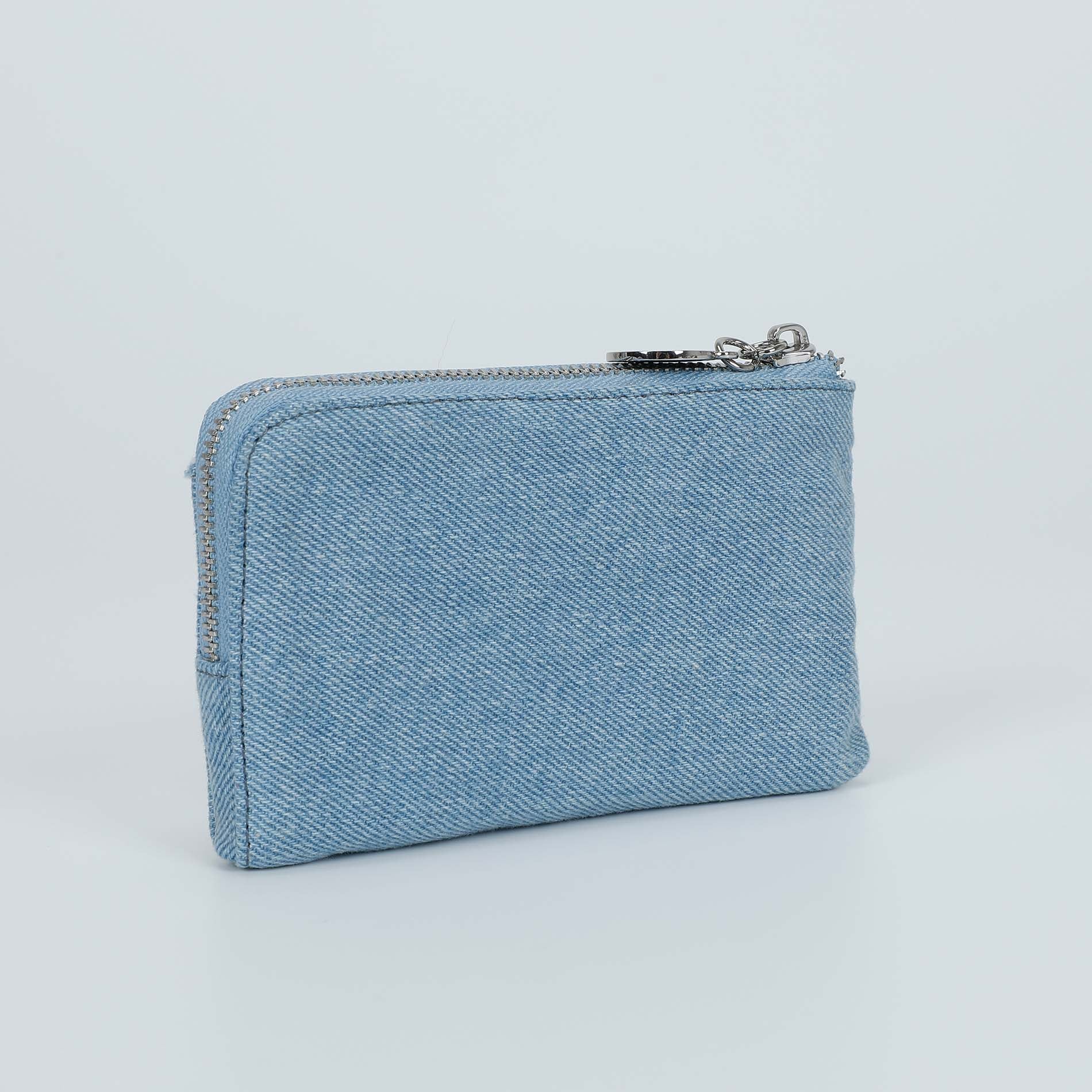 Portafoglio Mimi Mua piccolo in jeans con zip