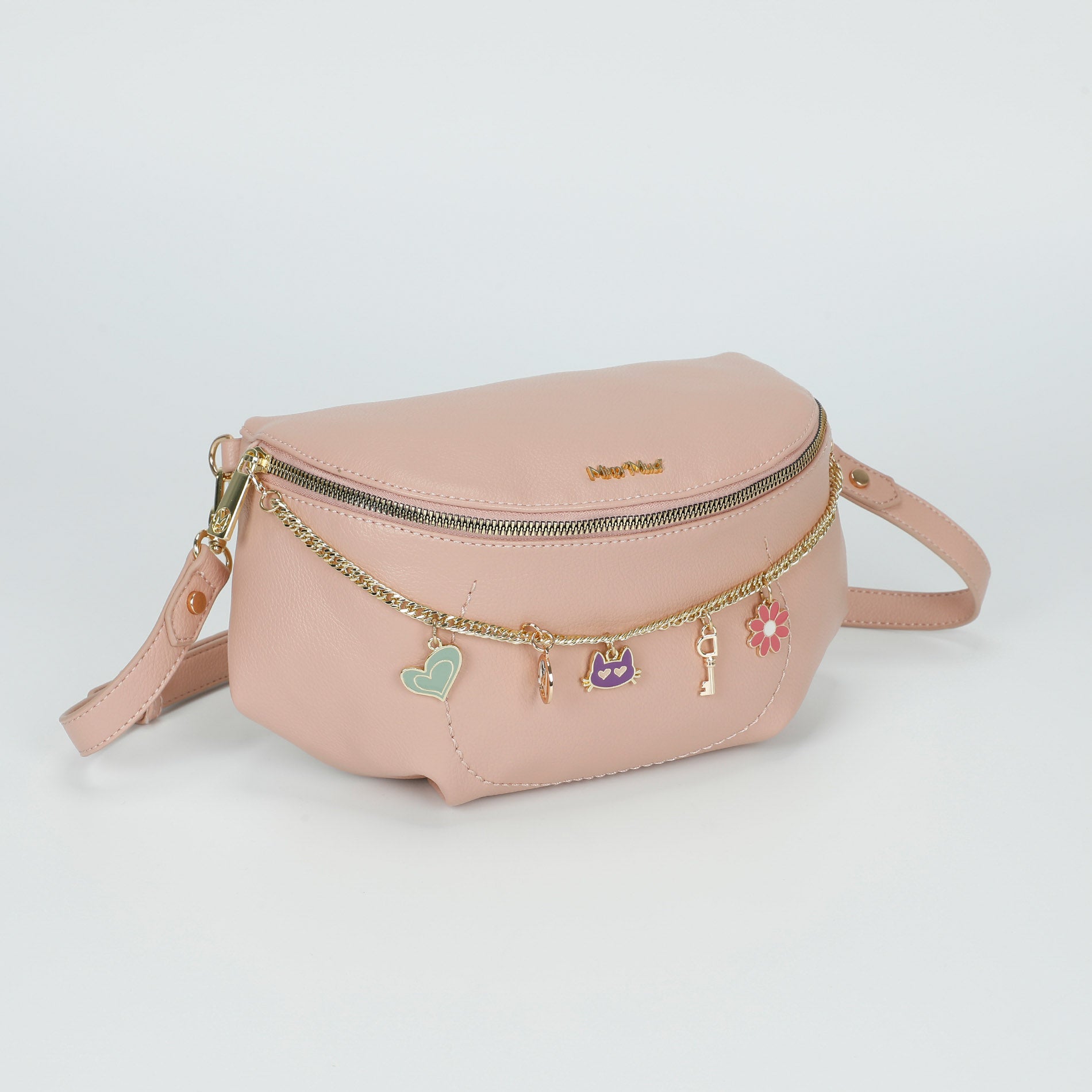 Mimi Mua marsupio con catena decorativa e chiusura zip