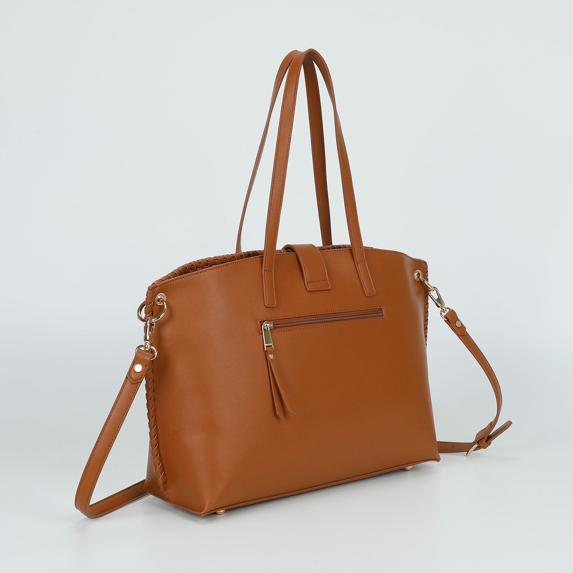 Mimi Mua shopping bag con bordi intrecciati e tracolla removibile