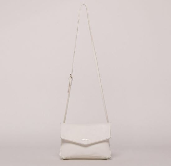 Borsa a tracolla con patta triangolare Mimi-Mua Bianco TU | Giò Fashion
