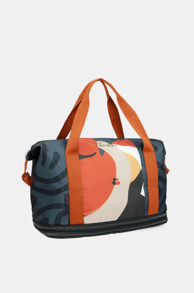 Borsa da viaggio Anekke capiente con doppio scomparto e chiusura con zip BLU TU | Giò Fashion